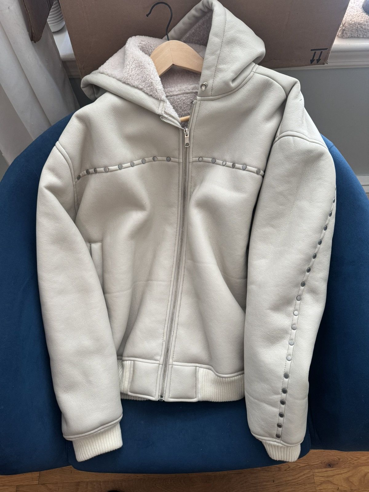 Japanese Brand AFB white studded hooded bomber jacket Size US XL / EU 56 / 4 - 2 Thumbnail