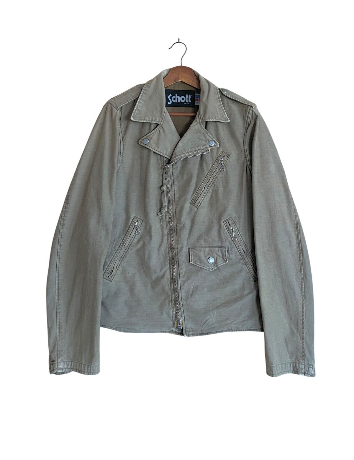 Schott Vintage Brand Schott Made In Usa Double Collar Jacket 1990s Size US M / EU 48-50 / 2 - 1 Thumbnail