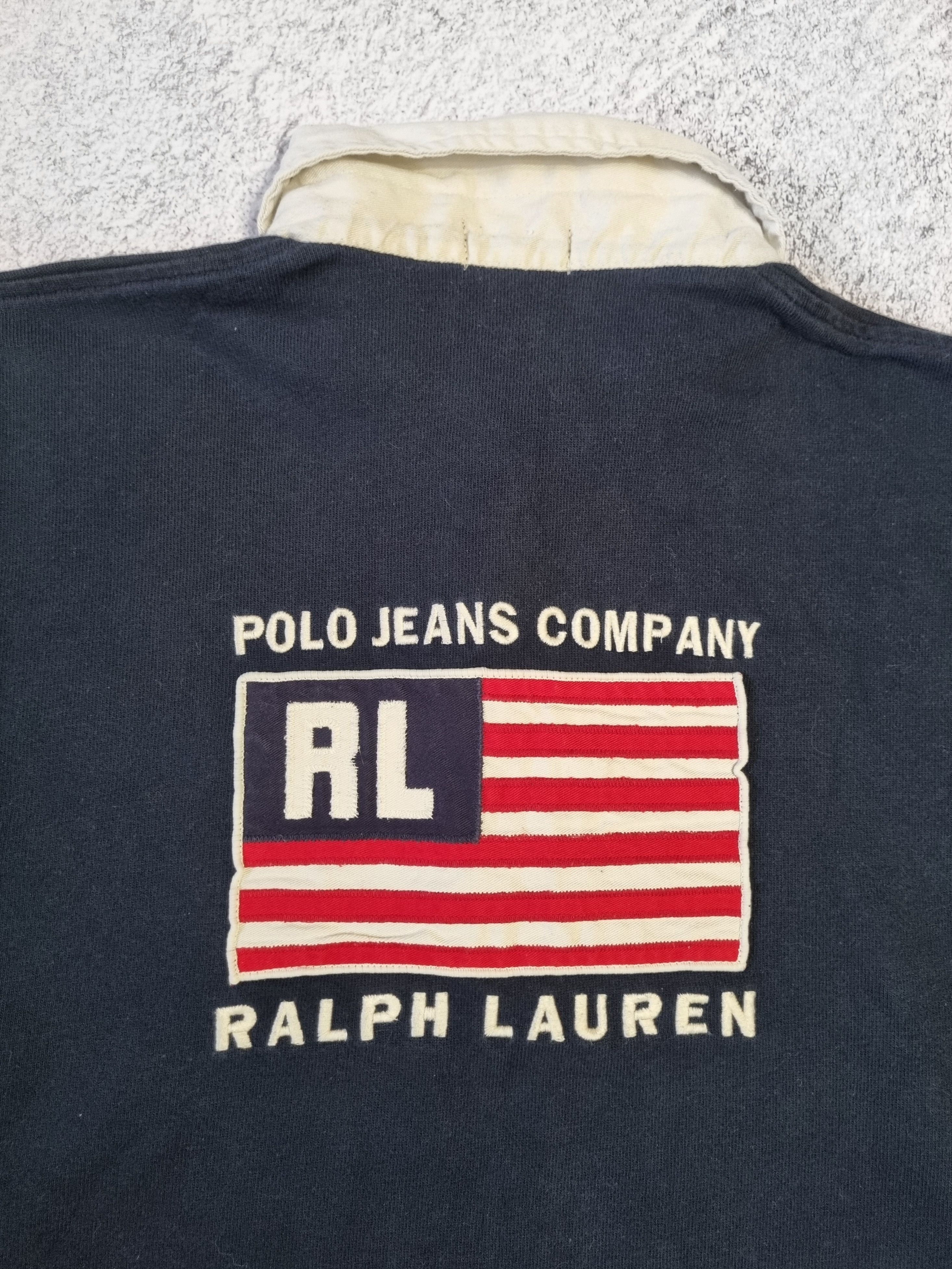 Polo Ralph Lauren Vintage Polo Jeans Ralph Lauren USA Long Sleeve Polo Rugby Size US M / EU 48-50 / 2 - 2 Thumbnail