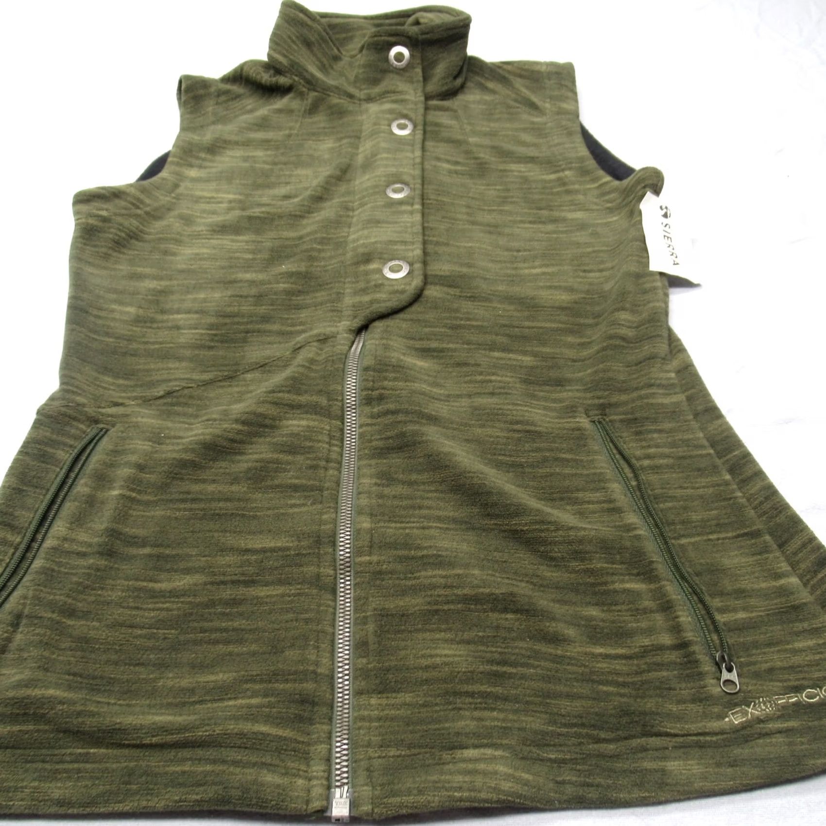 ExOfficio Exofficio Vest Womens Small Green Zip Pockets Full Zip Fleece NEW Calluna Breathable Sleeveless Mid-Length Casual Outdoor Spring Winter Fall Womens Size S / US 4 / IT 40 - 4 Thumbnail
