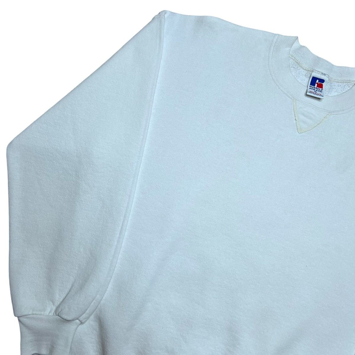 Russell Athletic Vintage 1990s Russell Athletic White USA Blank Sweatshirt Size US XL / EU 56 / 4 - 16 Thumbnail