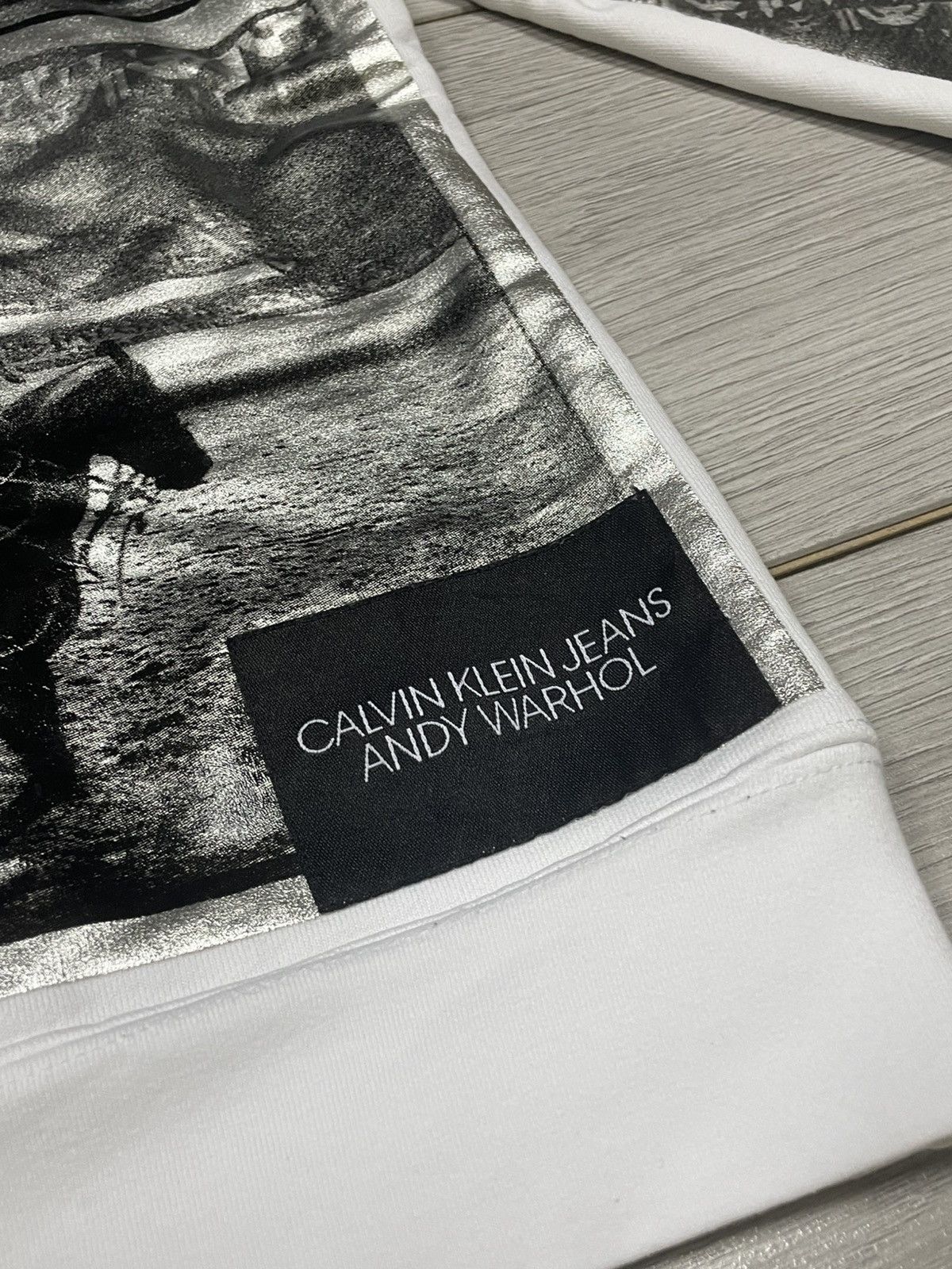 Calvin Klein Calvin Klein Andy Warhol matador big logo silver hoodie Size US XS / EU 42 / 0 - 5 Thumbnail