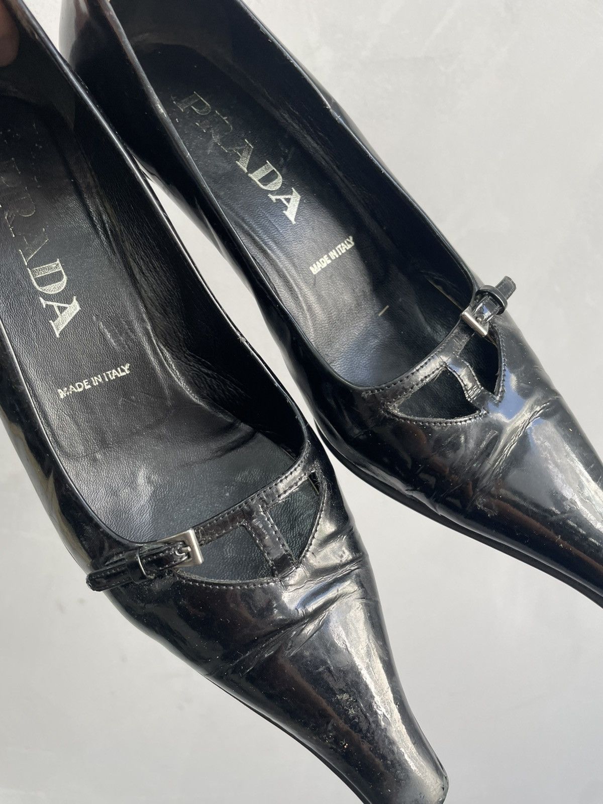 Prada Leather y2k Prada mules retro style herl boots hype Size US 8 / IT 38 - 14 Thumbnail