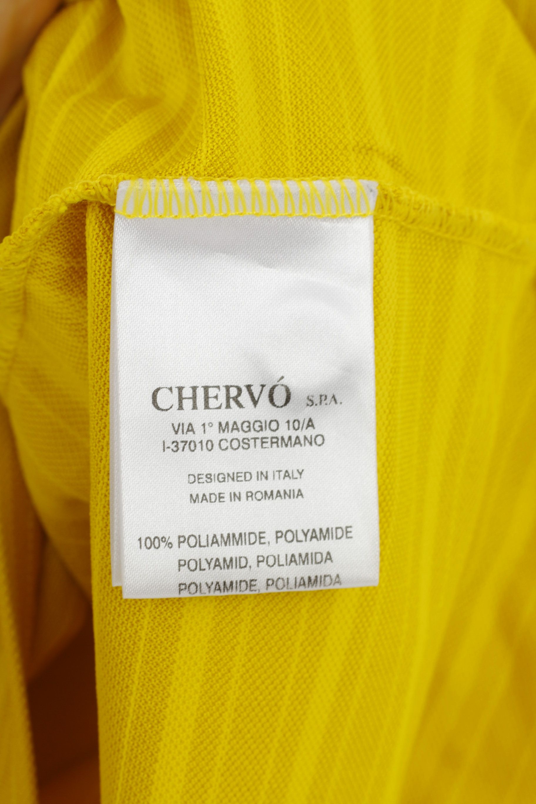 Vintage Chervo Men 50 L Polo Shirt Yellow Polyamid 10477 Size US L / EU 52-54 / 3 - 5 Thumbnail
