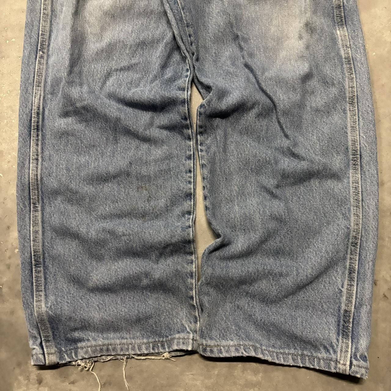 Japanese Brand × Vintage Crazy Vintage Y2K/2000s Baggy Faded Light Wash Skater Style Carpenter Denim Jeans! Size US 40 / EU 56 - 6 Thumbnail