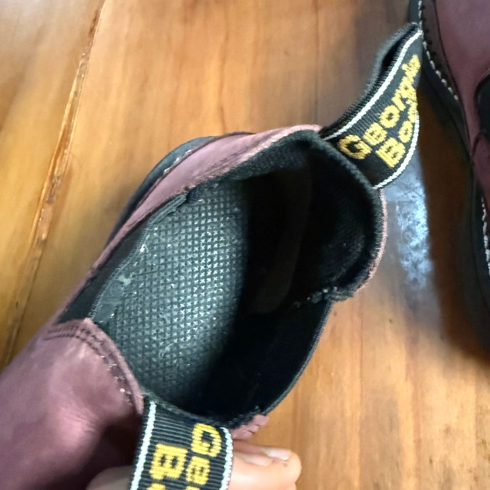 Vintage Georgia Boot Women's 3" Romeo Ankle Boots 7.5 Purple Leather Slip On Bootie B Round Toe Leather Outsole Suede Lining Winter Fall Spring Casual Shoes Size US 9 / IT 39 - 8 Thumbnail