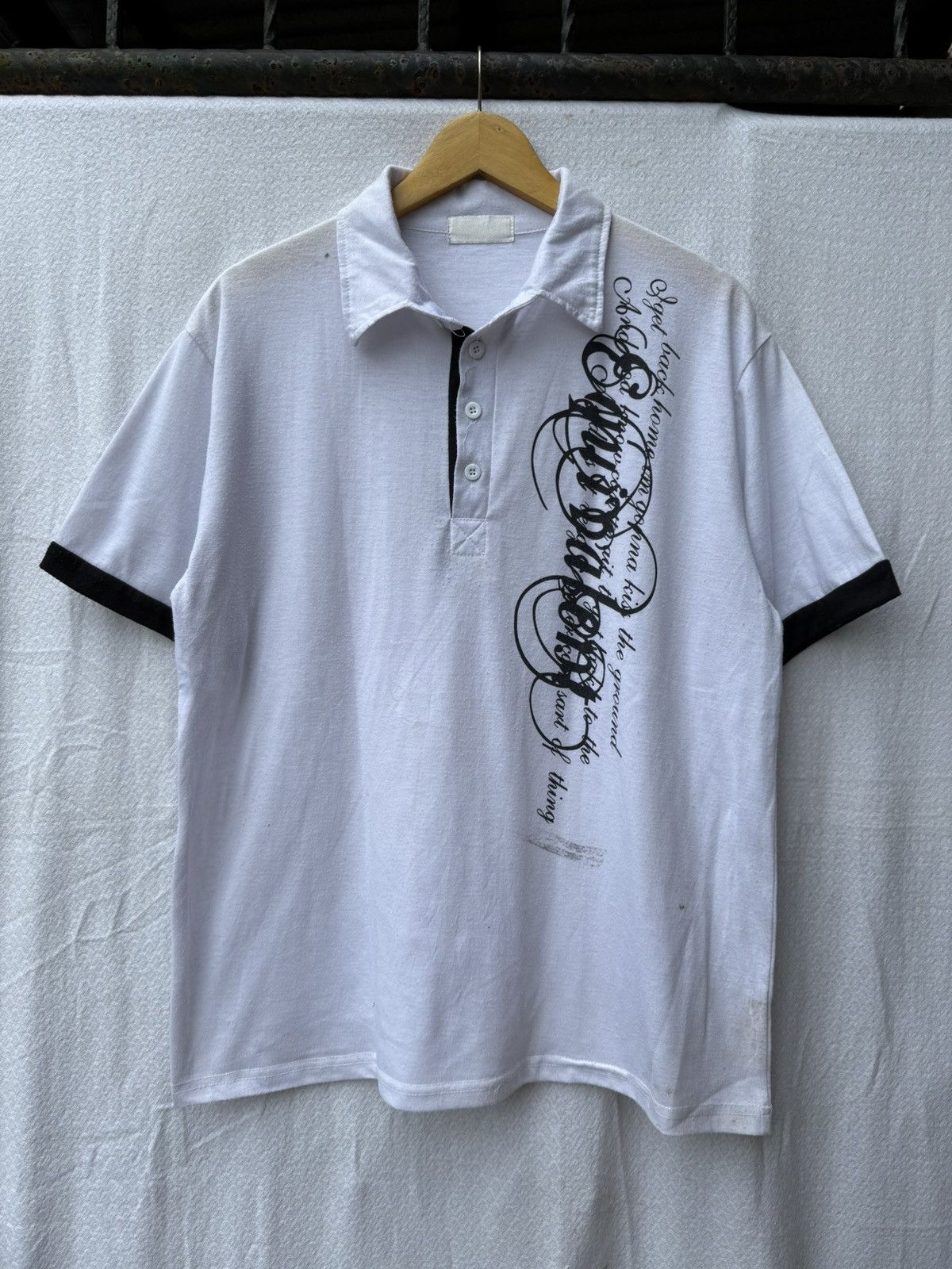 Japanese Brand Roiwhq japanese poem polo button shirt Size US L / EU 52-54 / 3 - 1 Thumbnail