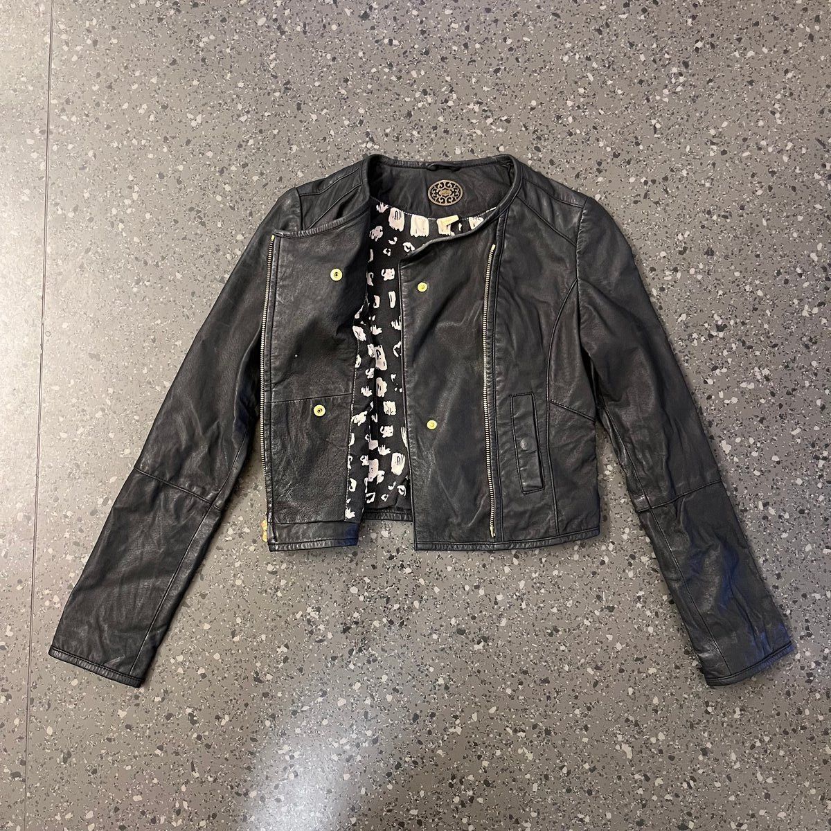 Imran Potato Idra Black Leather Moto Jacket - Cropped Size US S / EU 44-46 / 1 - 2 Thumbnail