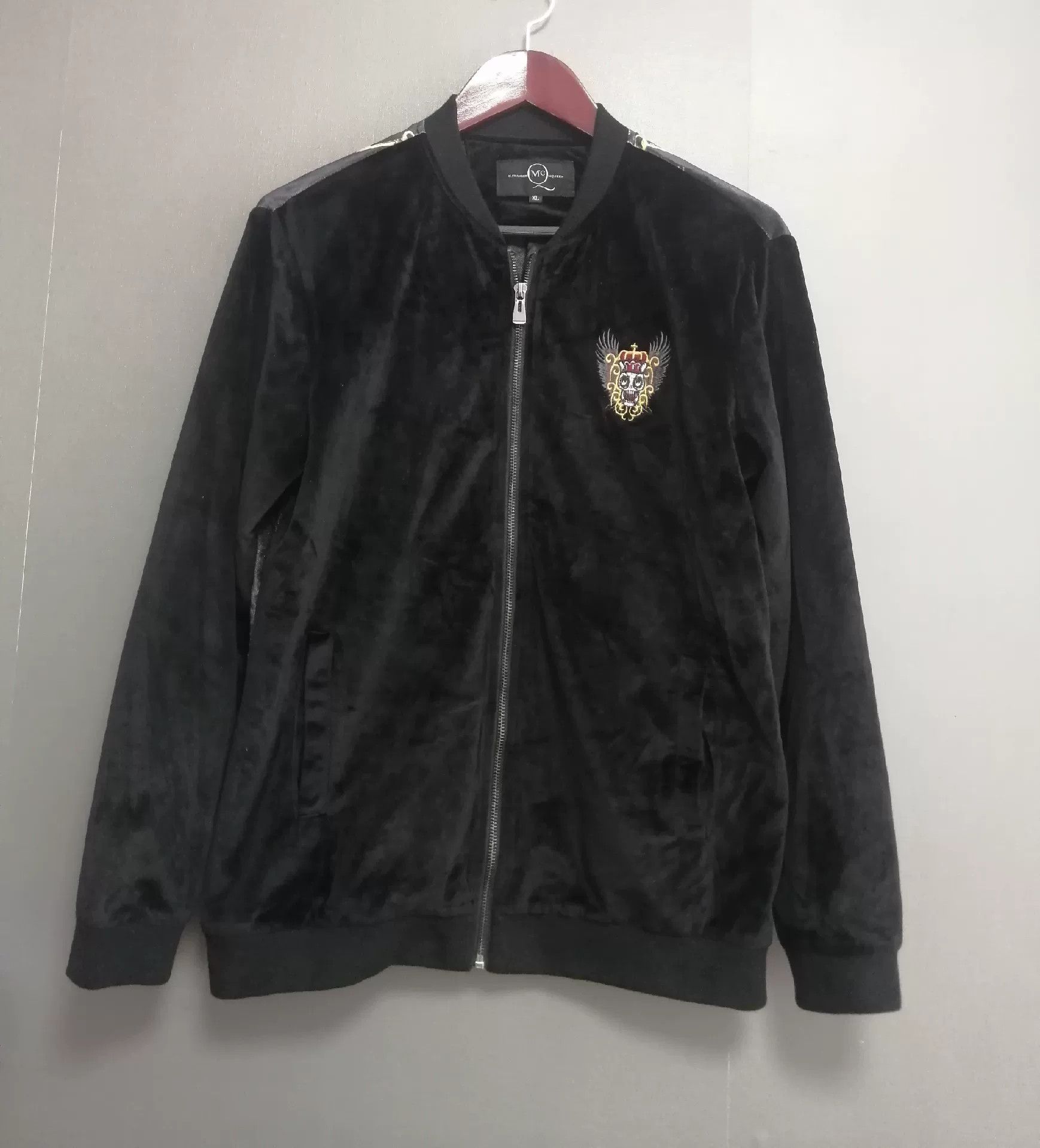 Alexander McQueen Alexander McQueen Velvet Baseball Jacket Size US XL / EU 56 / 4 - 1 Thumbnail