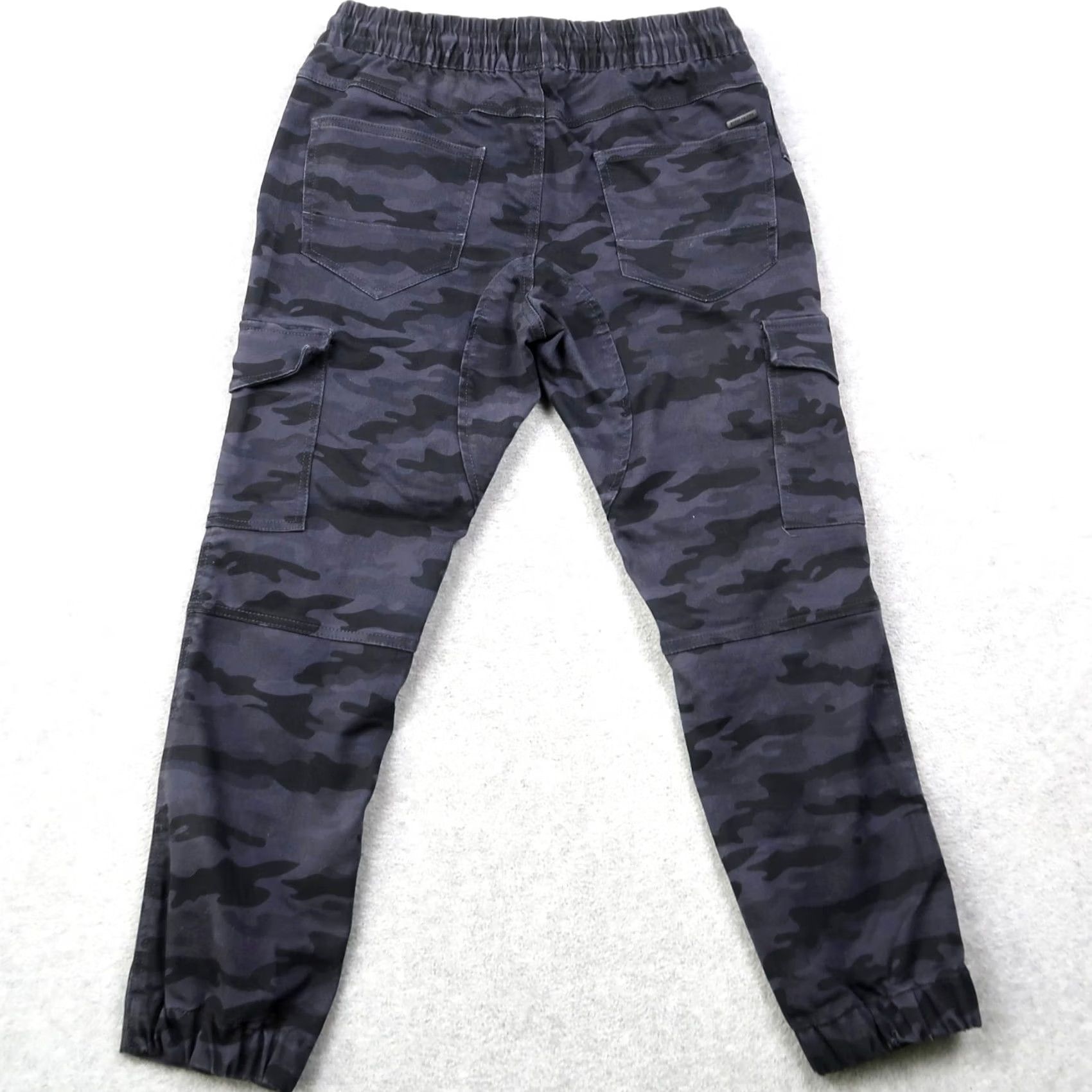 Vintage Stone Falcon Pants Mens M Medium Blue Camo Cargo Jogger Slim Fit Stretch Size US 31 - 2 Thumbnail