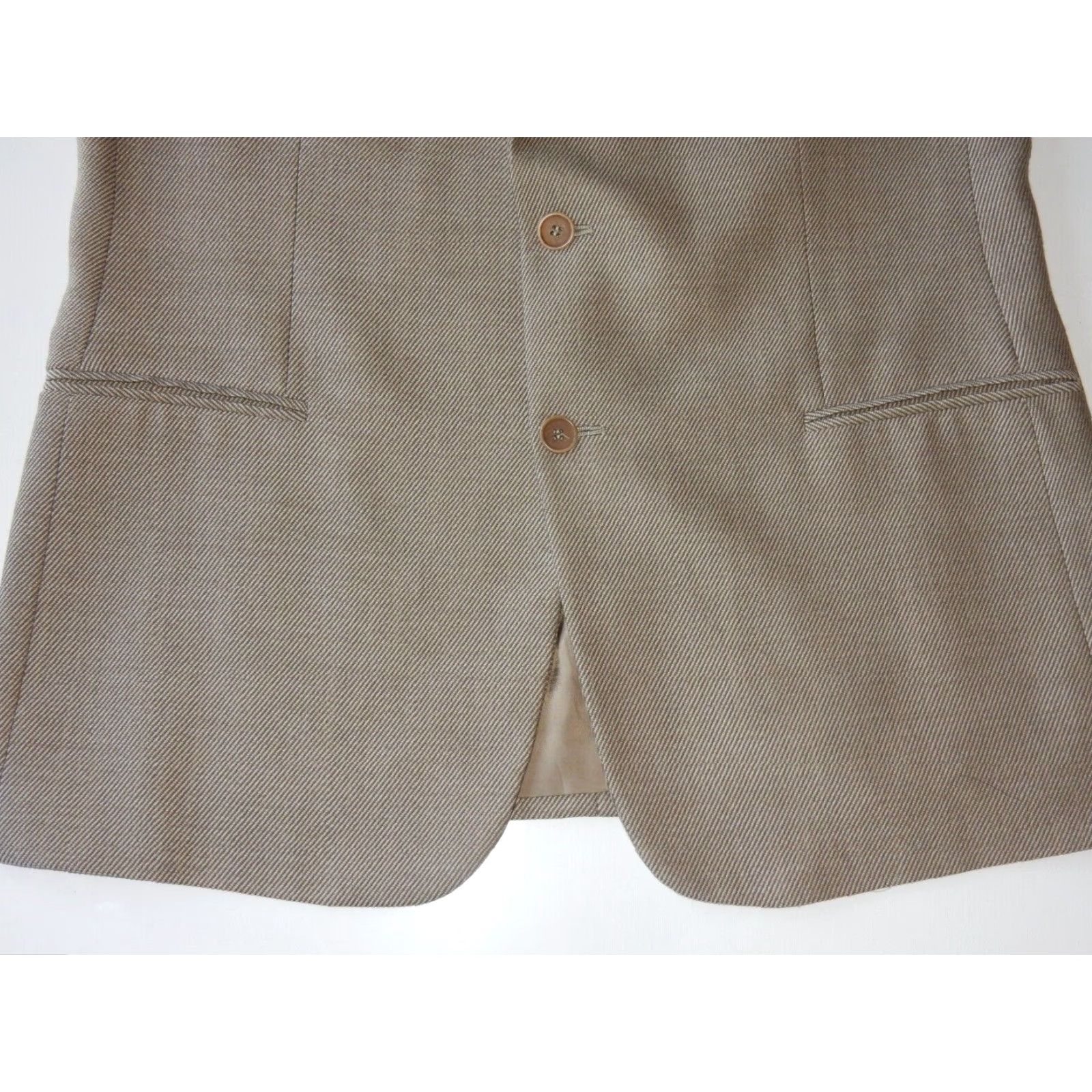 Giorgio Armani Mani By Giorgio Armani Mens Brown Wool Blazer Sport Coat Jacket Size 44 Regular Size 44R - 3 Thumbnail