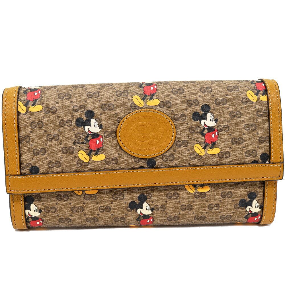 Gucci Gucci Gucci Disney x Mickey Mouse GG Supreme PVC Canvas Continental Wallet Limited Canvas Long Wallet 602530 DUTY FREE for USA Size ONE SIZE - 1 Thumbnail