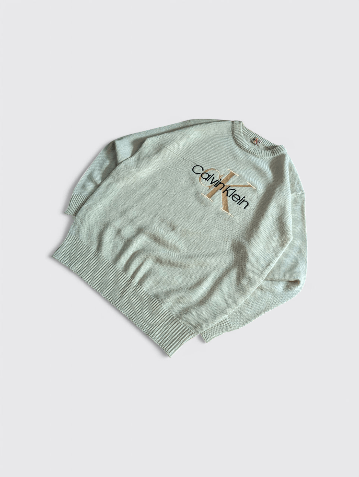 Calvin Klein Calvin Klein Logo Vintage Knit Sweater Size US L / EU 52-54 / 3 - 2 Thumbnail