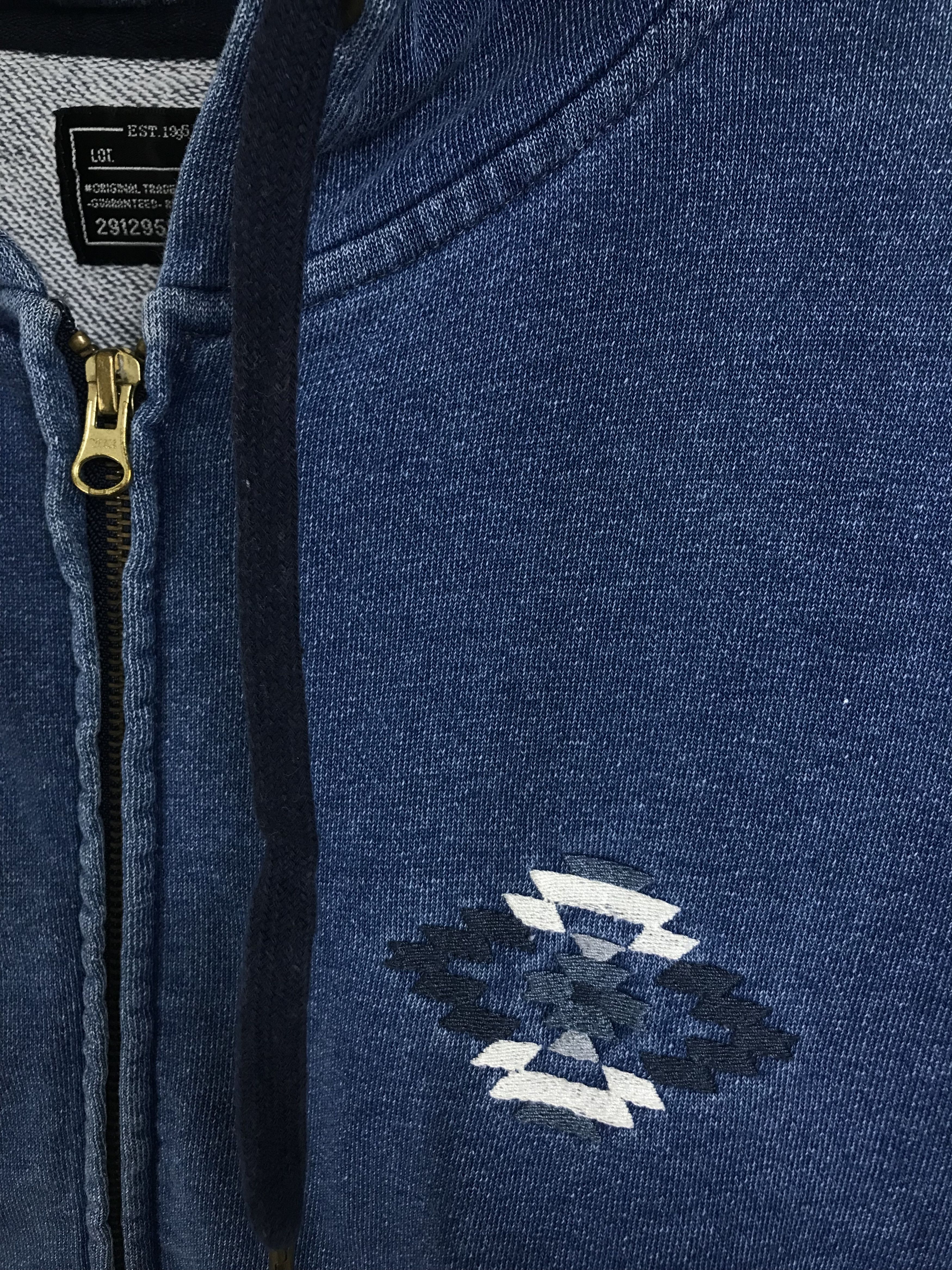 Designer × Japanese Brand 291295 Homme Vintage Navajo Washed Indigo Zip Hoodie Size US M / EU 48-50 / 2 - 6 Thumbnail
