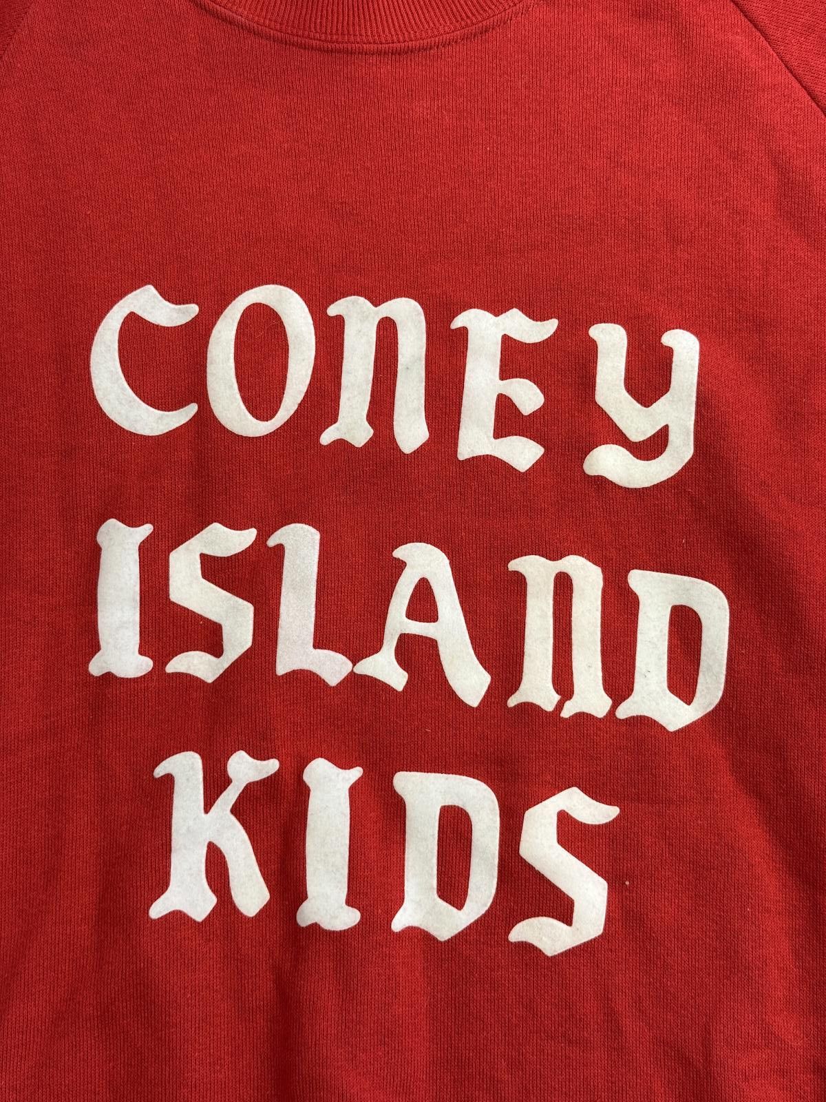 Jerzees Vintage 80s Coney Island Kids Crewneck New York Sweatshirt Size US L / EU 52-54 / 3 - 4 Thumbnail