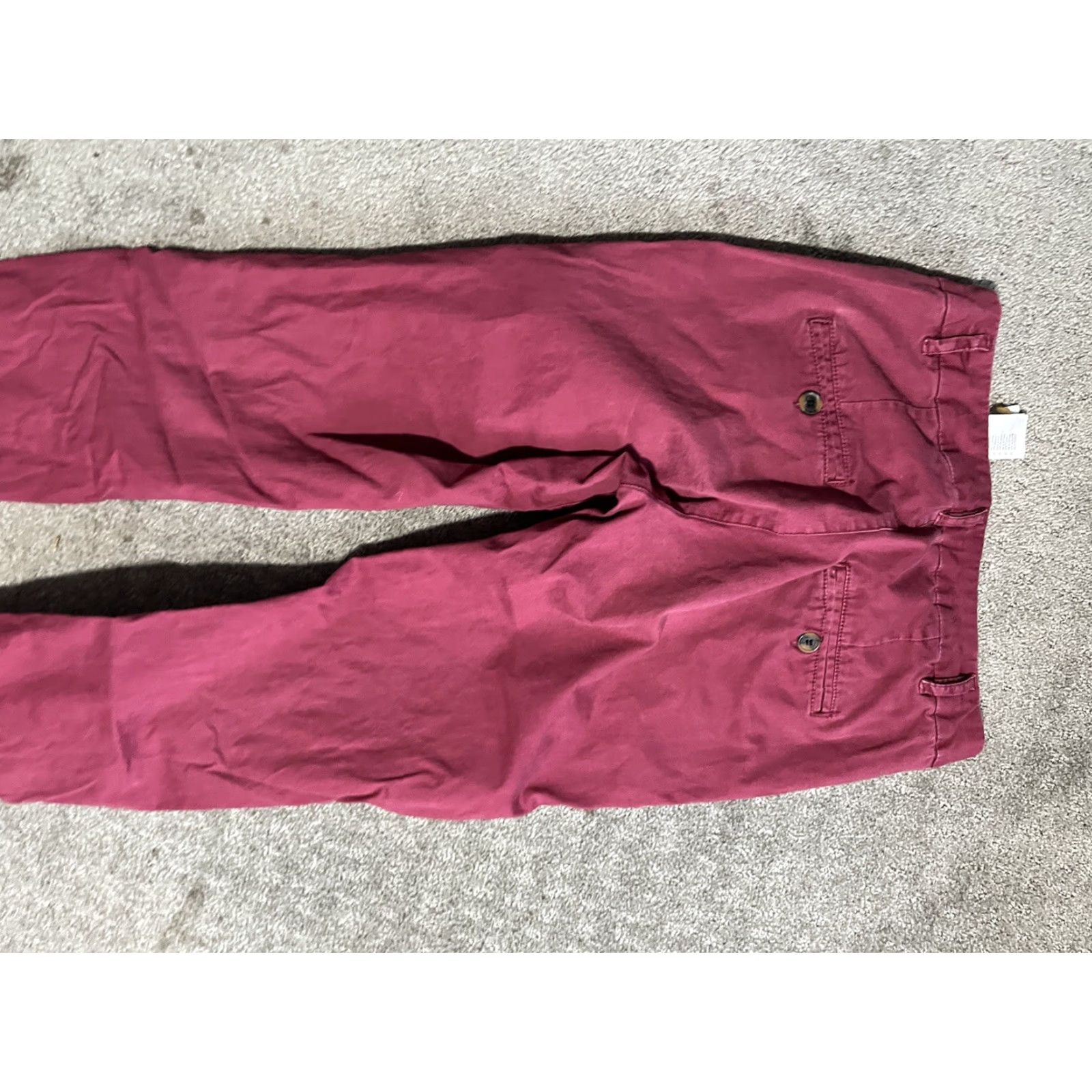 H&M H&M Womens Pants Chino Style Skinny Leg 4 Pocket Maroon Red Button Zipper Pockets Casual Vintage No Size 27" / US 4 / IT 40 - 5 Thumbnail