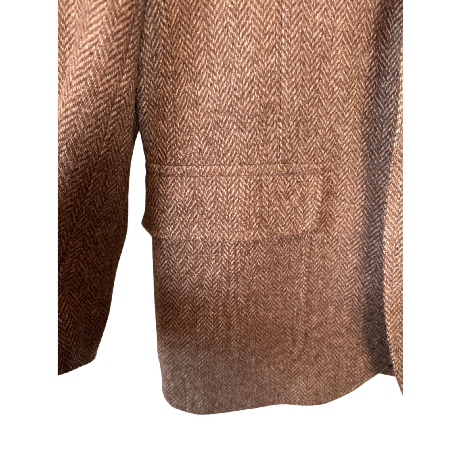 Lands' End Vintage Lands' End Wool Herringbone Tweed Blazer 44L Size 44L - 2 Thumbnail