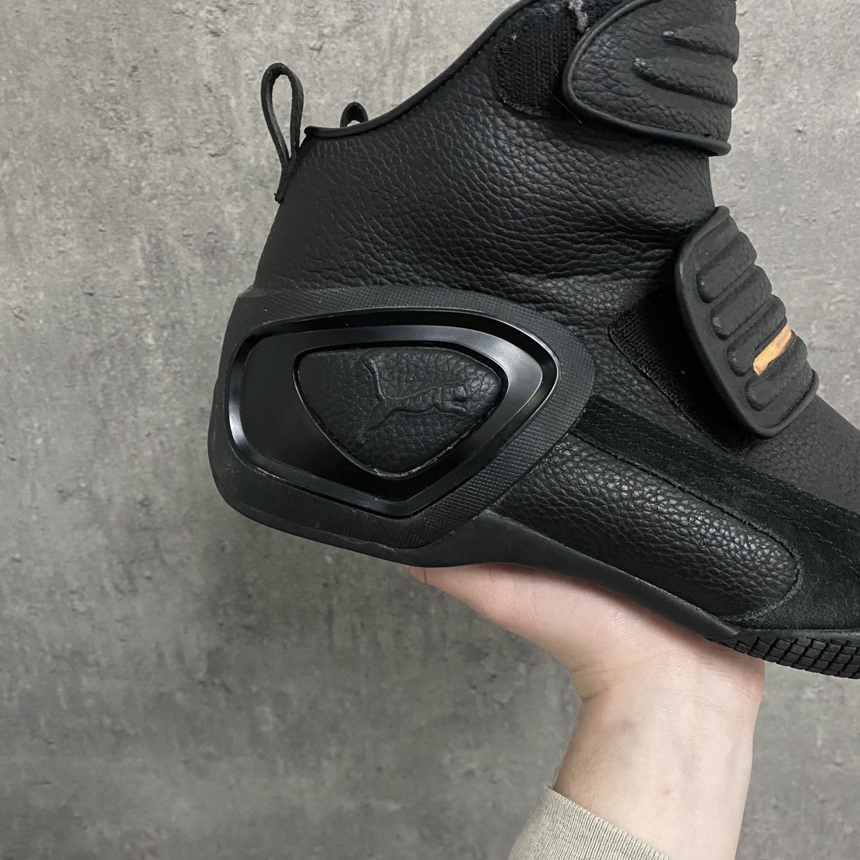 Puma Vintage Puma Leather Motorcycle Bike Boots Black Shoes High Size US 11.5 / EU 44-45 - 5 Thumbnail