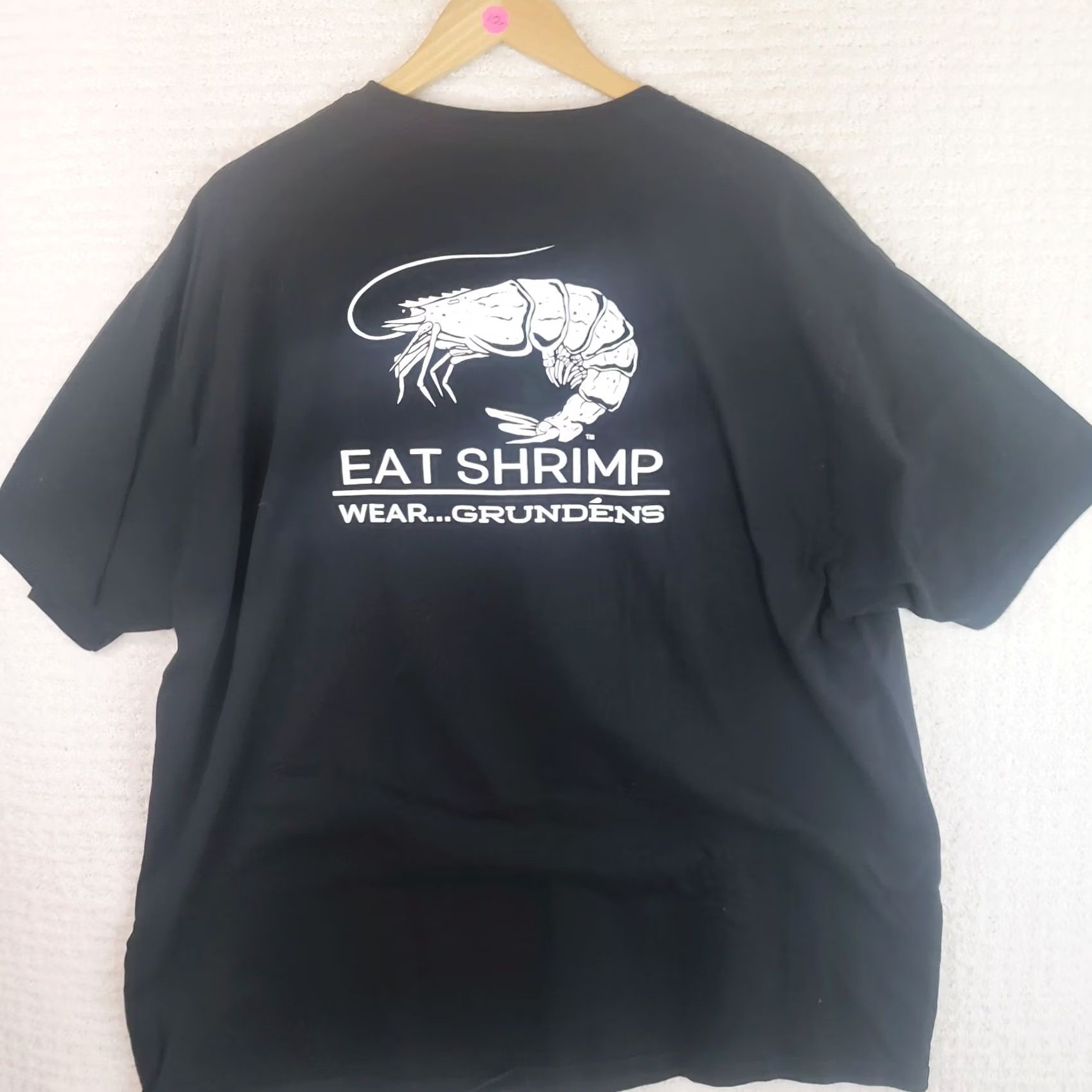 Shrimps Gruden's Short Sleeve T-Shirt Tee 3XL Black Shrimp Graphic Front & Back Mens Shirt Vintage No Size US XXL / EU 58 / 5 - 5 Thumbnail