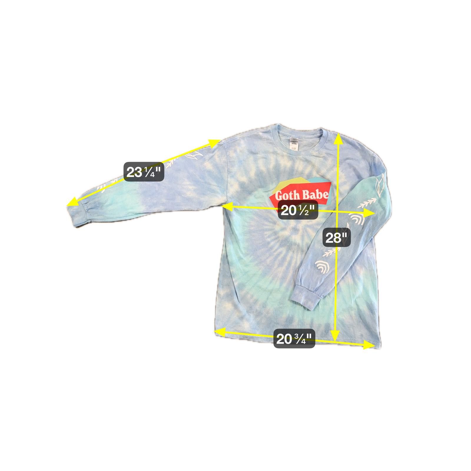 Designer Deadstock Goth Babe Tie-Dye Long Sleeve Band T-Shirt Sz L Size US L / EU 52-54 / 3 - 8 Thumbnail