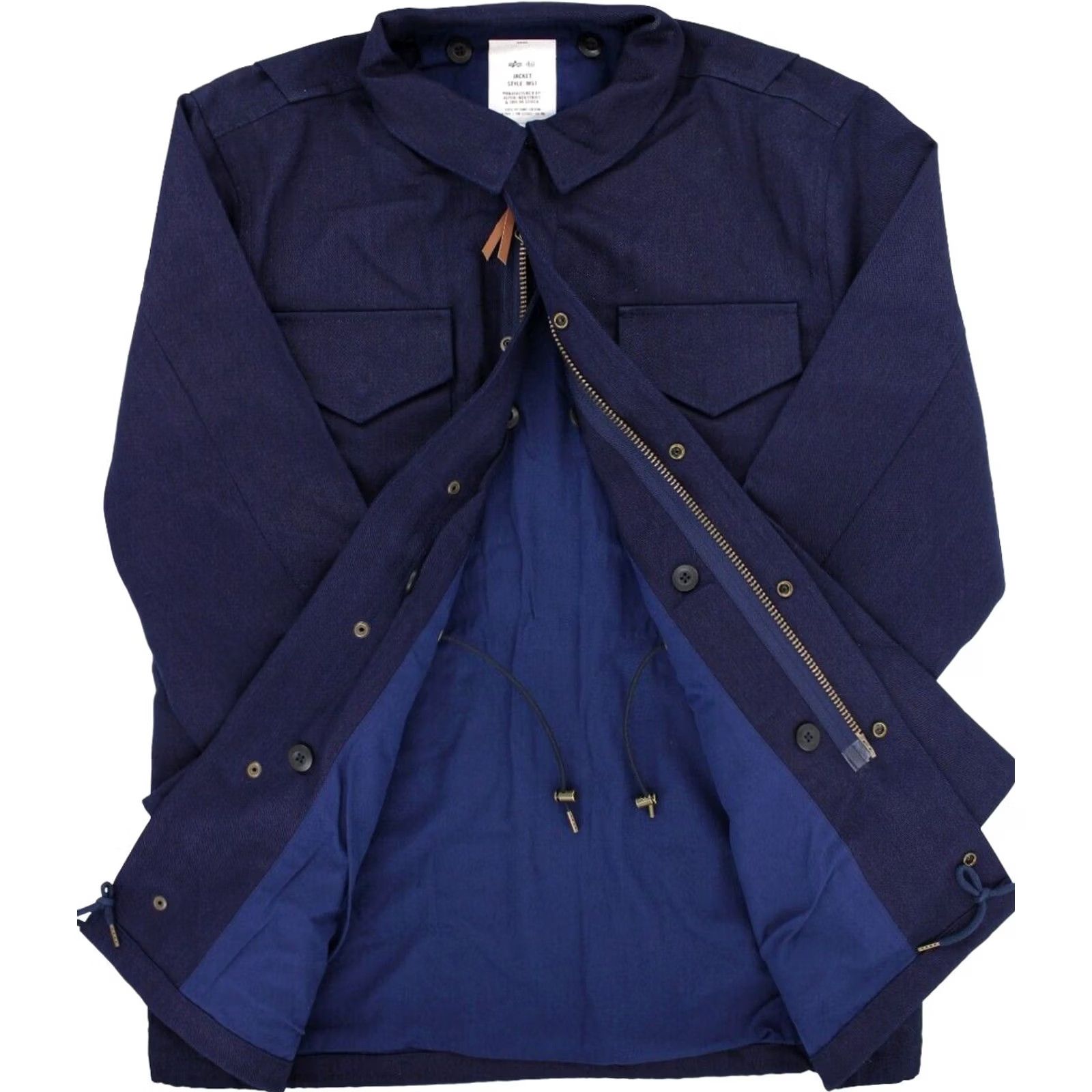 Taylor Stitch Taylor Stitch x Alpha Industries M-51 Military Field Jacket Indigo Cotton L Mens Jacket Left Black? Size US L / EU 52-54 / 3 - 3 Thumbnail