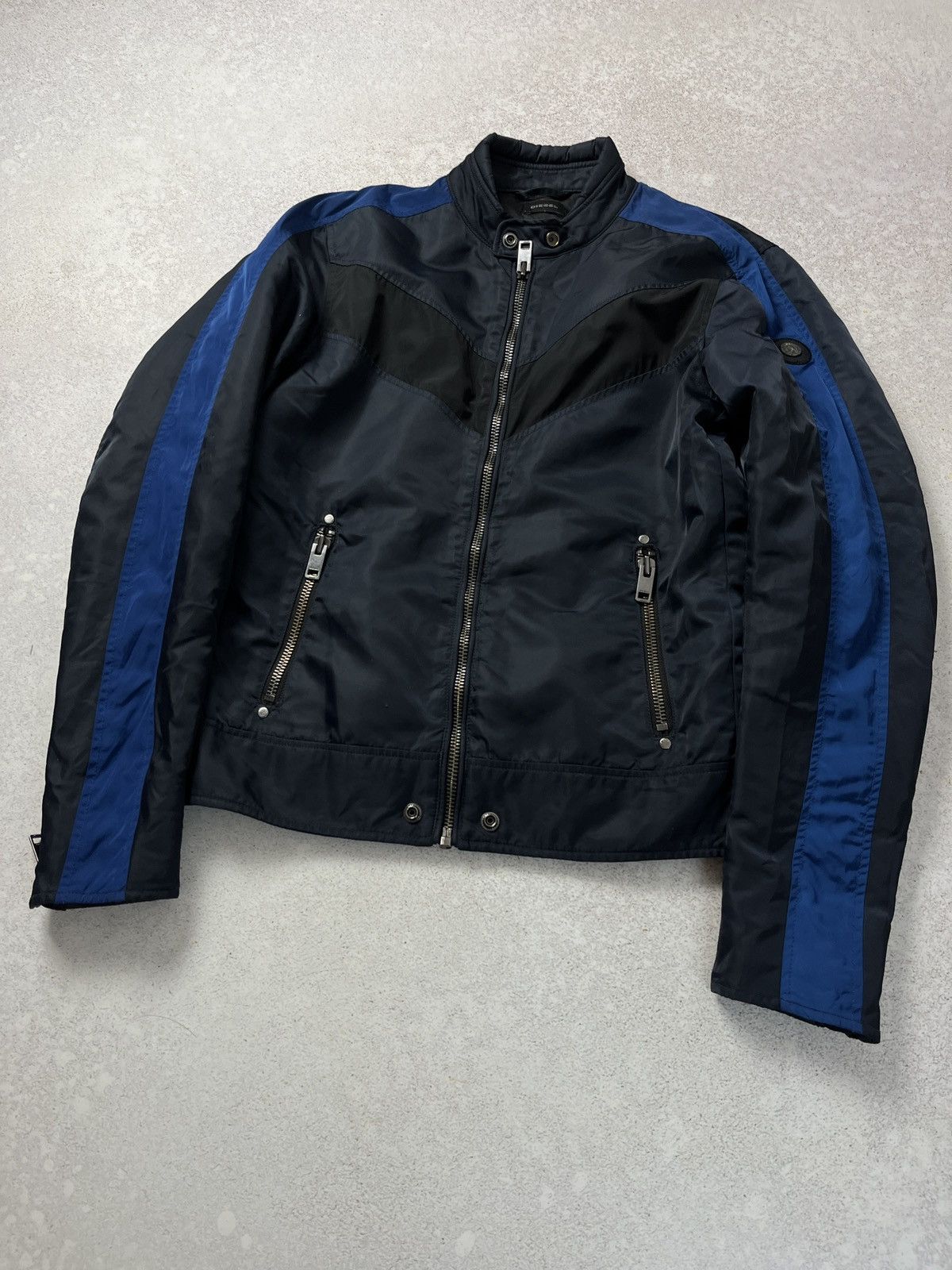 Diesel Diesel Jacket Men's Bomber Stripes Moto Zipper Y2K Drip Size US M / EU 48-50 / 2 - 3 Thumbnail