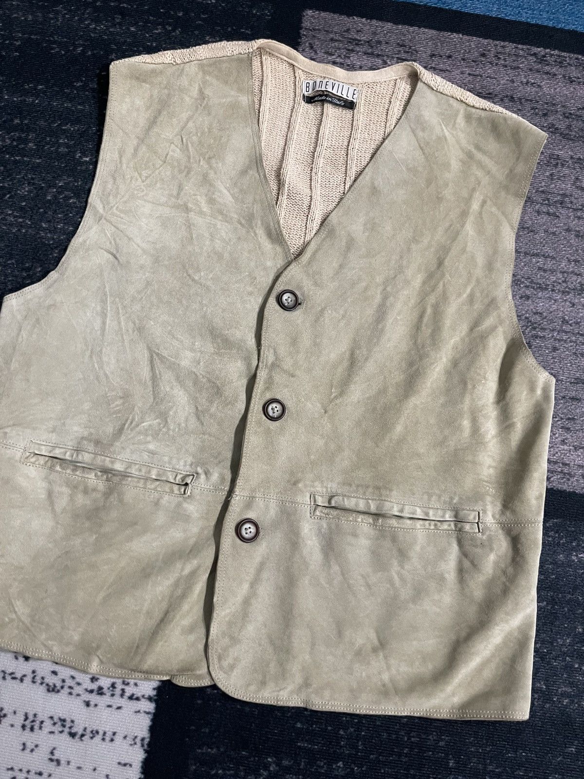 Boneville Vintage Boneville Cp Company Leather Knit Size US L / EU 52-54 / 3 - 3 Thumbnail