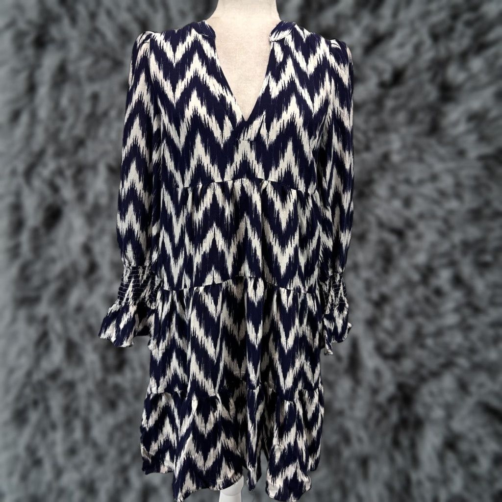 Vintage Tuckernuck Pomander Place Kenzo Dress Women's Small Navy Ikat Mini Swing Cute Size S / US 4 / IT 40 - 1 Thumbnail