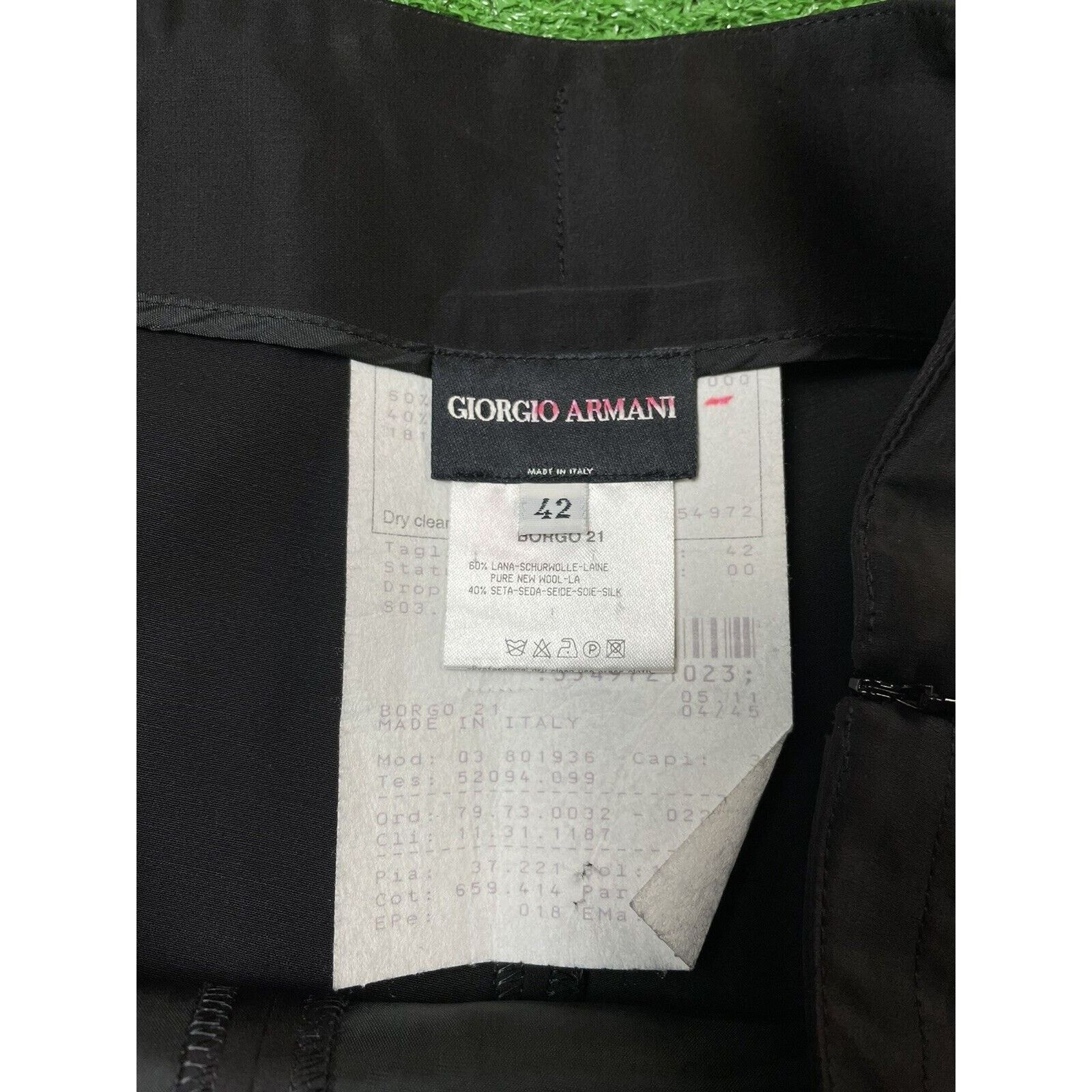 Giorgio Armani Vintage 90s Giorgio Armani Black 31 X 30 Baggy Silk Pants Size 31" - 3 Thumbnail