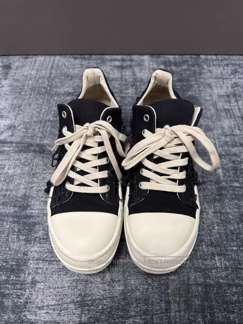 Rick Owens Rick Owens Double Line Ripped Low-Top Converse Size US 7.5 / IT 37.5 - 2 Thumbnail