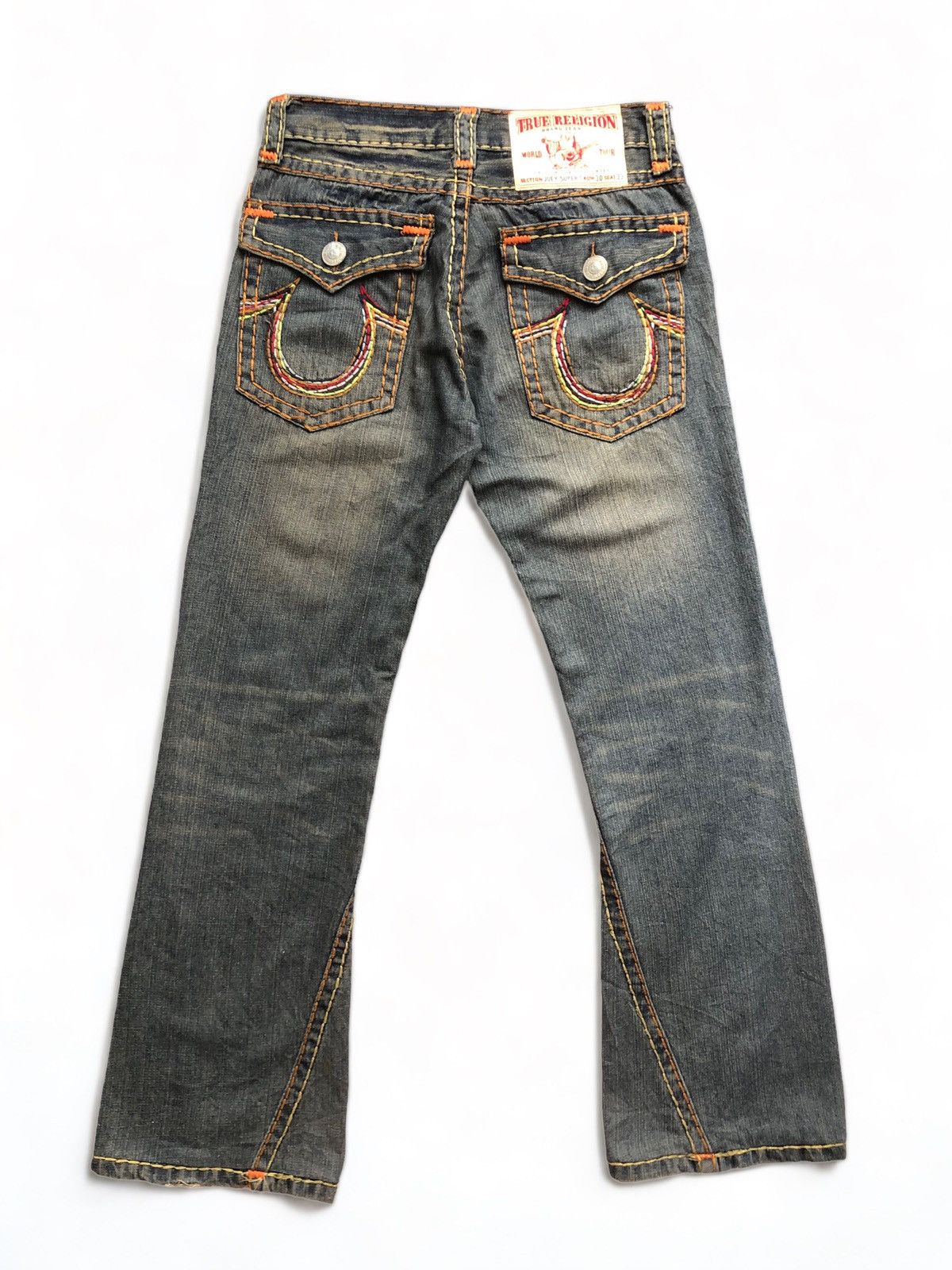 Pre-owned True Religion Vintage  Joey Super T Flared Jeans In Blue/black