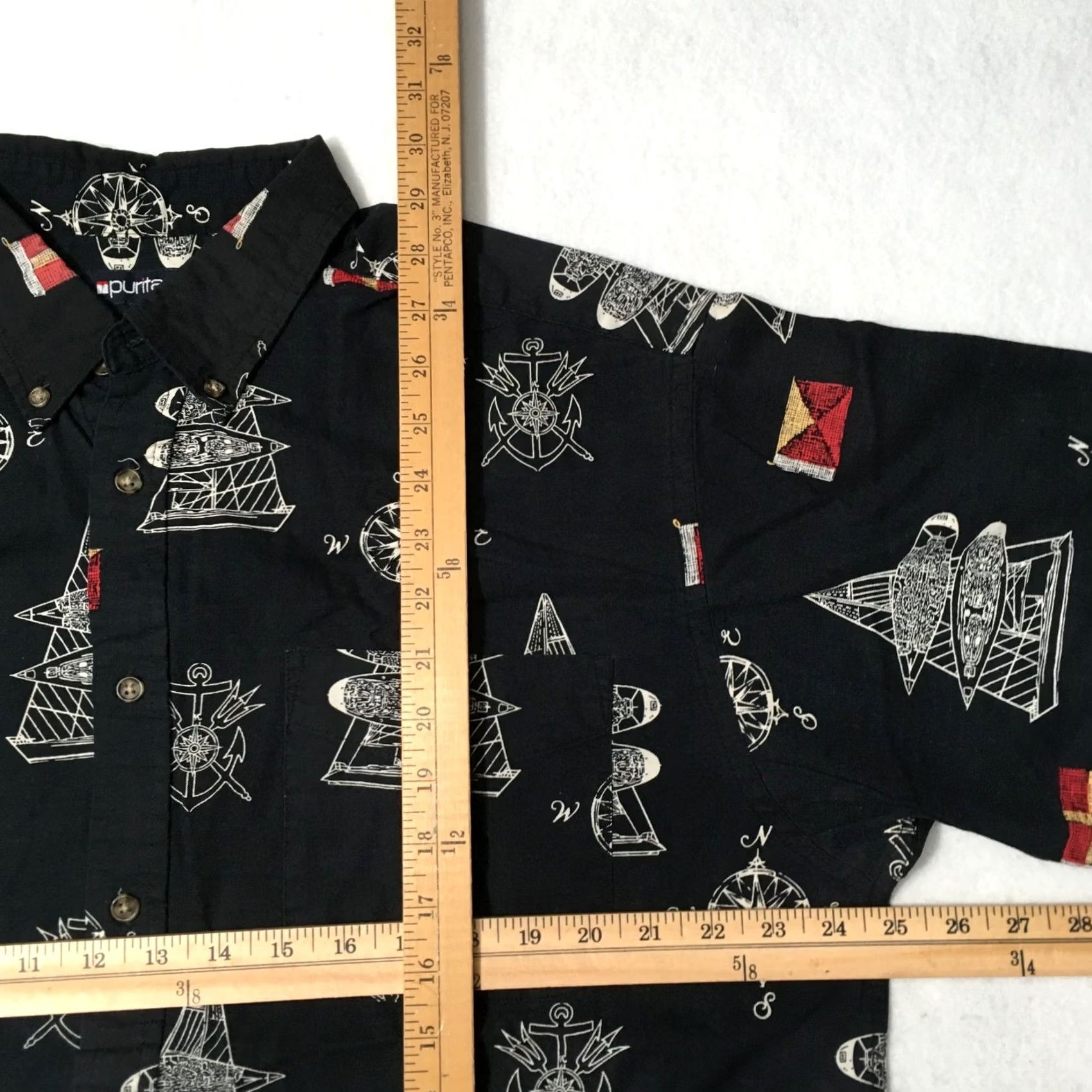 Nautica Puritan Mens XL Tropical Hawaiian Aloha Beach Shirt SAILING BOAT NAUTICAL Size US XL / EU 56 / 4 - 7 Thumbnail