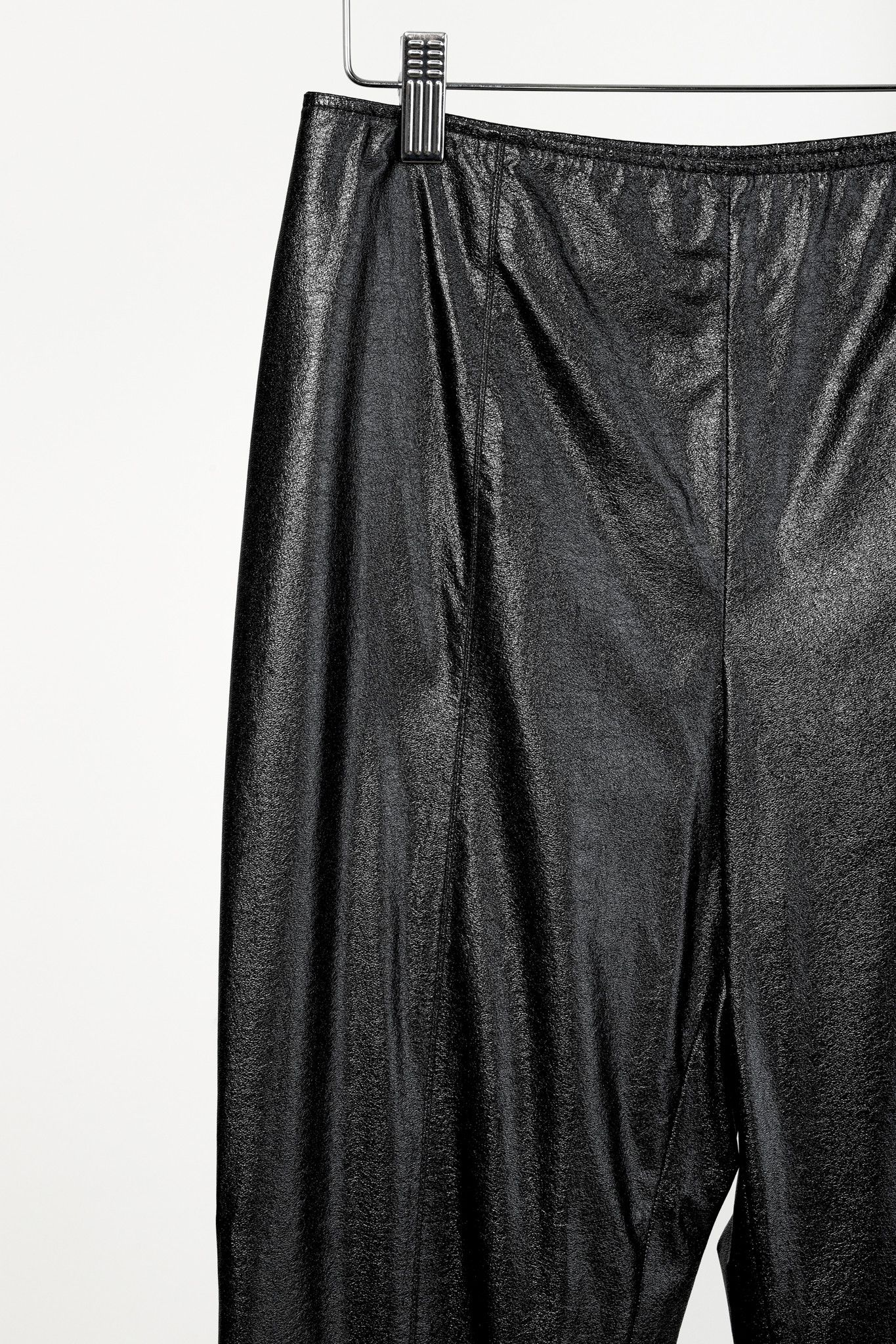 Courreges Courreges Black Shiny Crinkle Cuff Pants Size 25" / US 0 / IT 36 - 5 Thumbnail