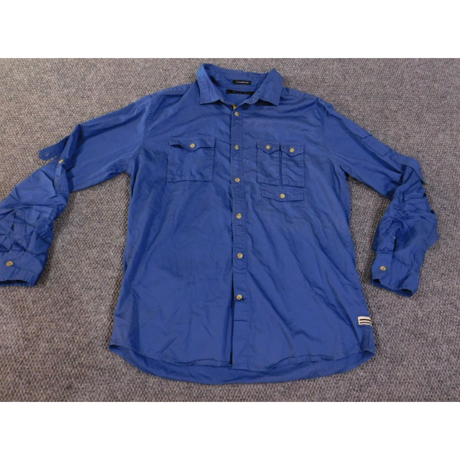 Sean John Sean John Shirt 2XL Blue Button-Up Mens Retro Vintage Casual Hip-Hop Size US XXL / EU 58 / 5 - 2 Thumbnail