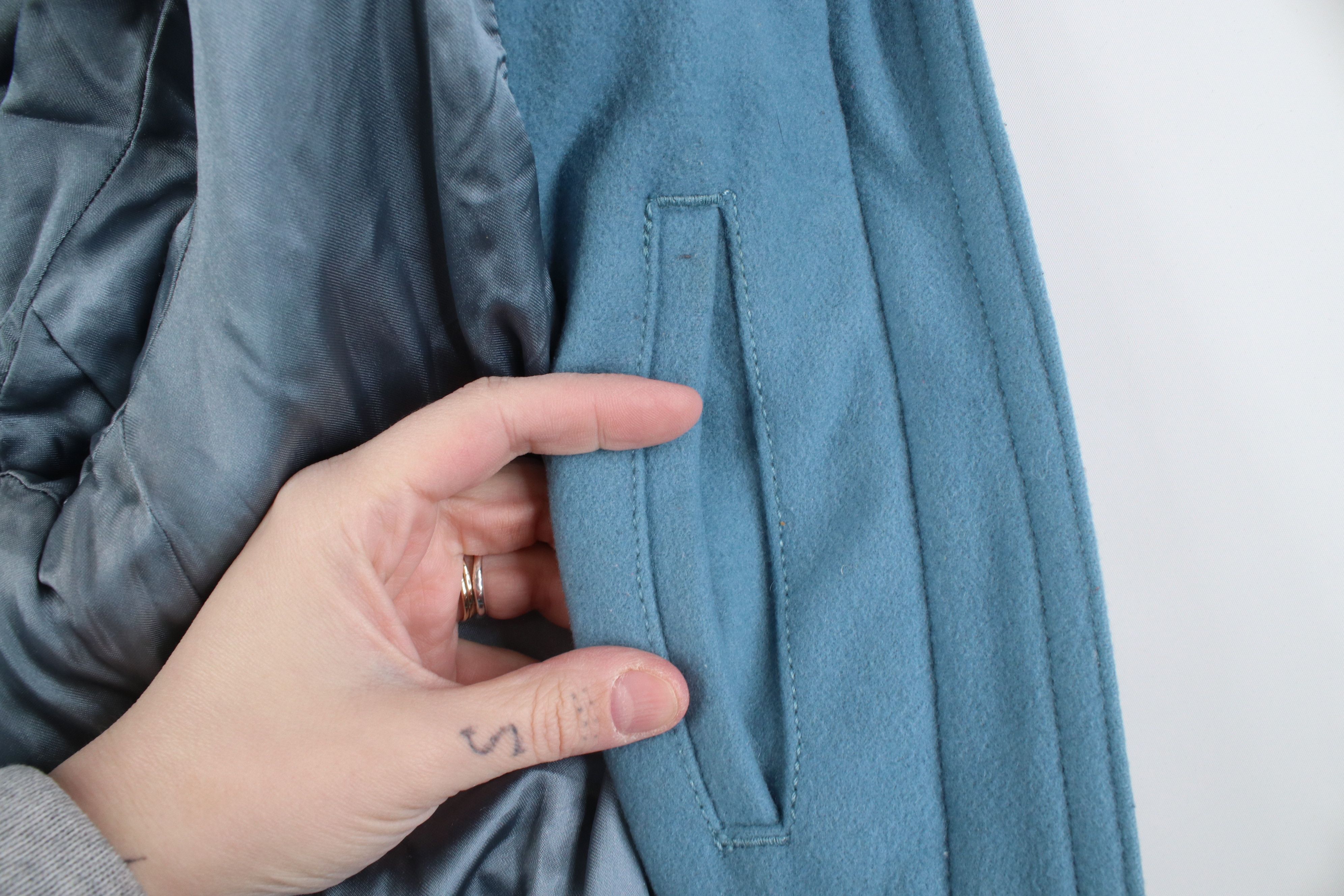 Gap Vintage Y2K Gap Wool Blend Toggle Button Coat Jacket Blue Size M / US 6-8 / IT 42-44 - 12 Thumbnail