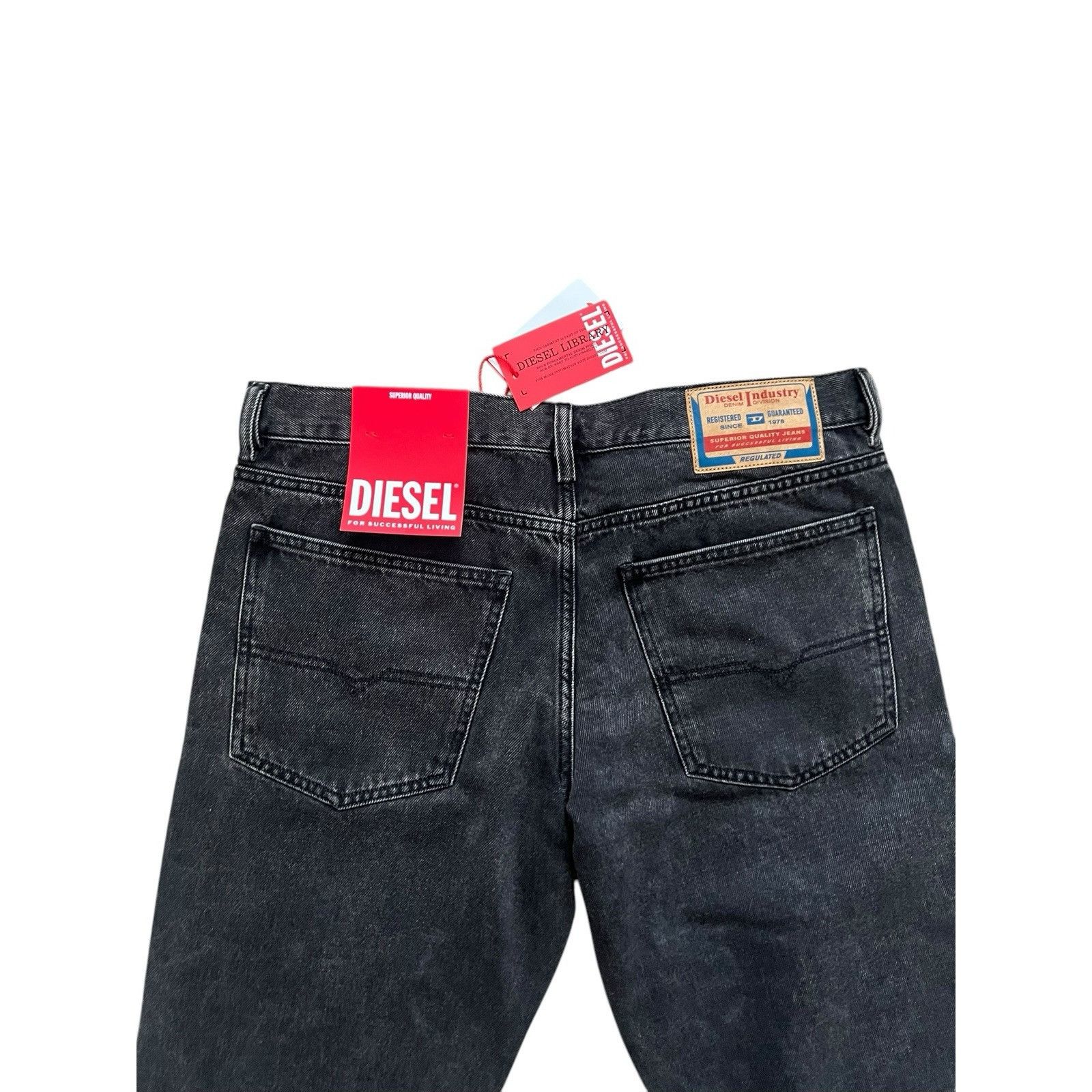 Diesel Diesel Mens Jeans D Sark Slim Straight Leg Black Size 32/32 Size US 32 / EU 48 - 5 Thumbnail