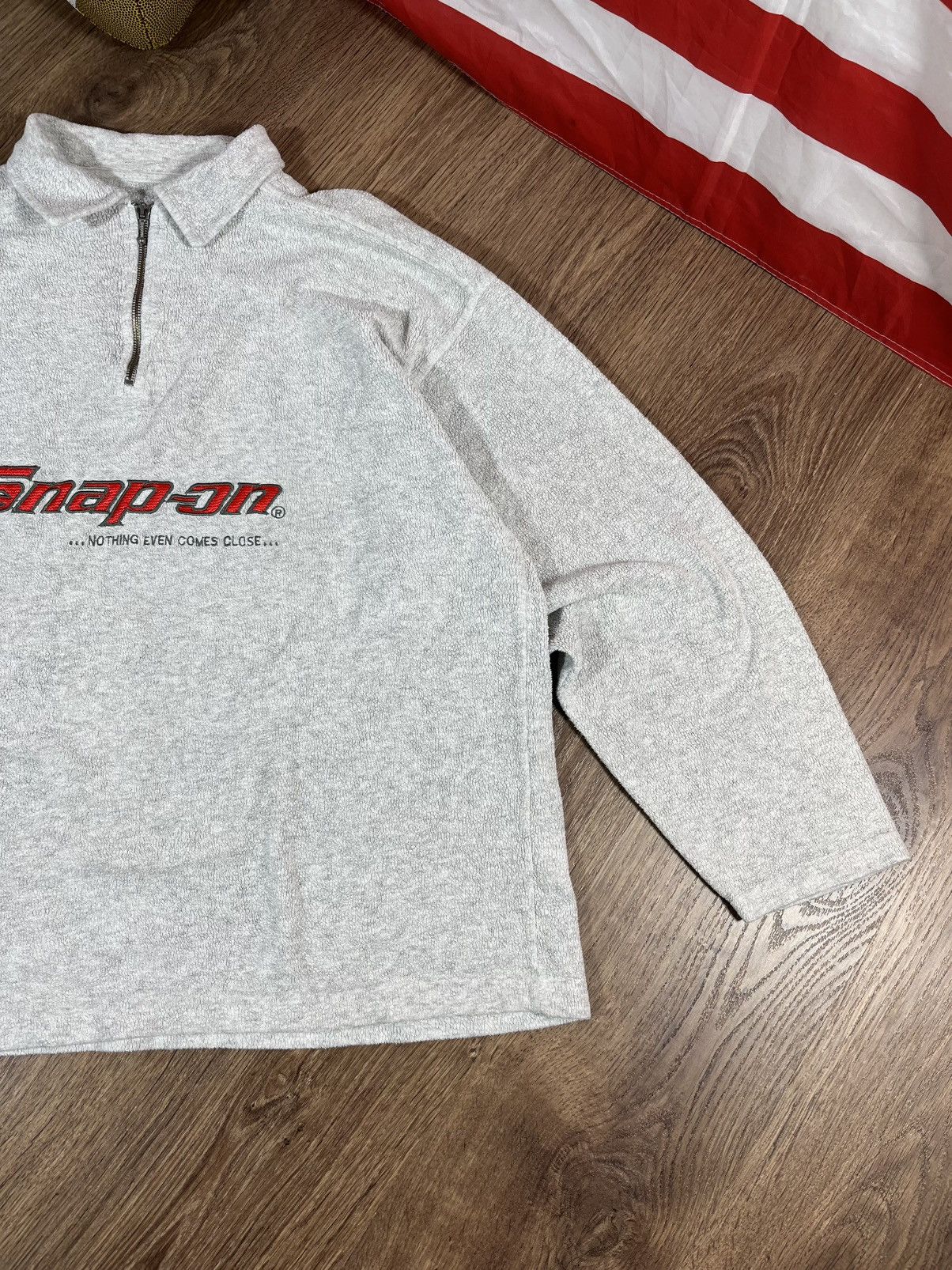 Other Vintage Very Rare Racing Fleece Snap-On Size US L / EU 52-54 / 3 - 3 Thumbnail