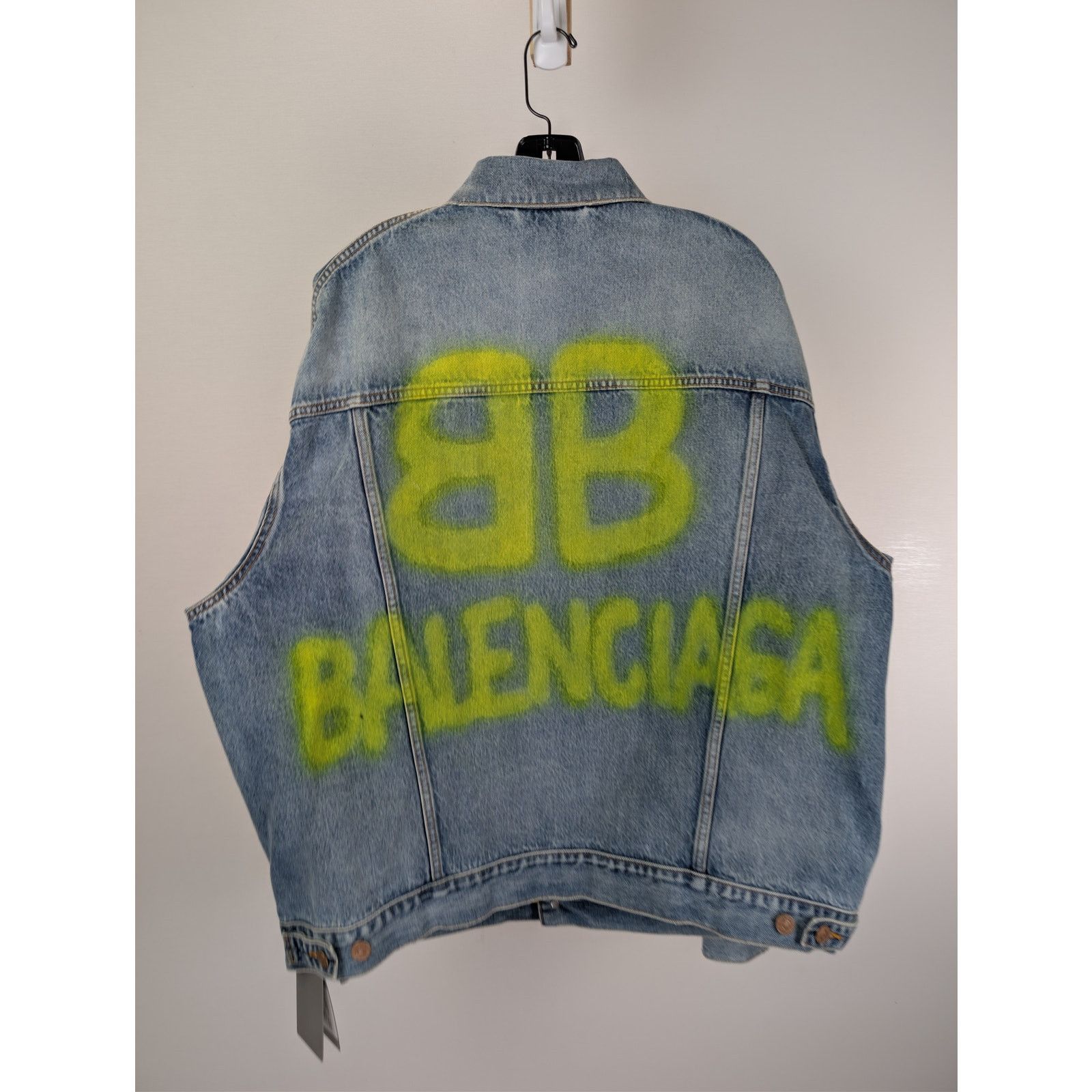Balenciaga o1rshd1 Denim Organic Japanese Twill Jacket in Green/Olive Size US M / EU 48-50 / 2 - 1 Thumbnail