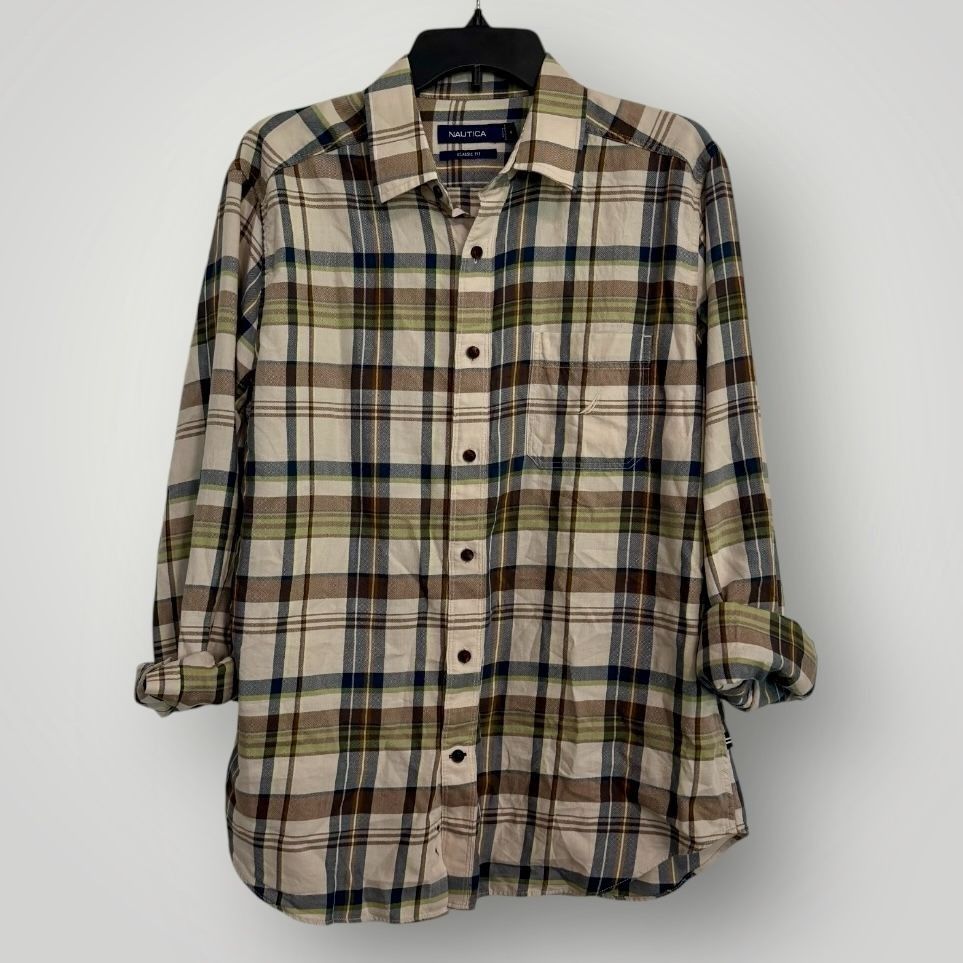 Nautica Nautica Men's Plaid Button Down Shirt Medium Size US M / EU 48-50 / 2 - 8 Thumbnail