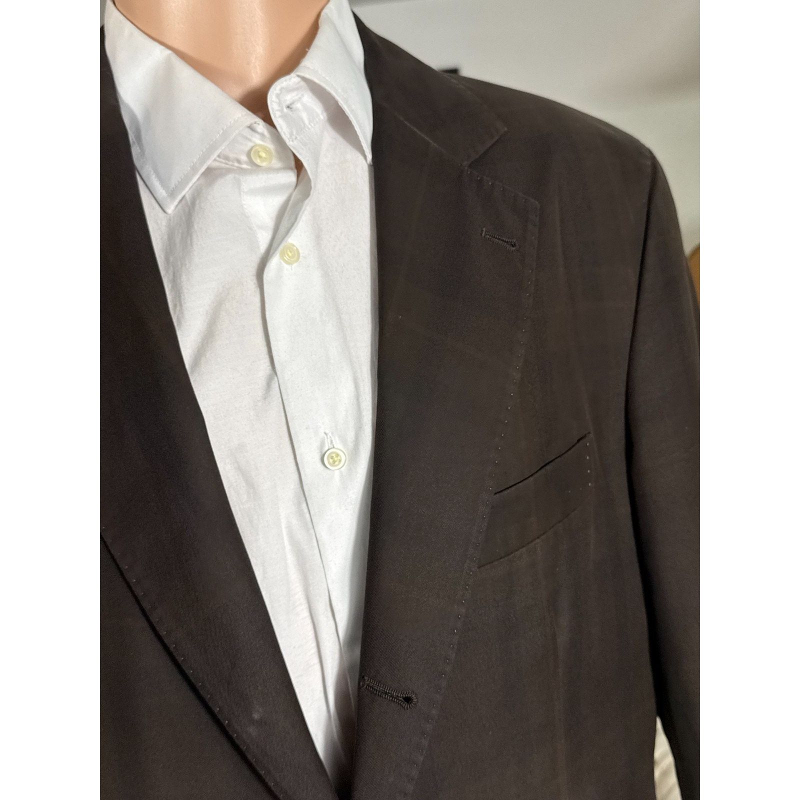 Brunello Cucinelli Brunello Cucinelli Brown Tartain Plaid Sportcoat 54IT 42R Size 42R - 5 Thumbnail