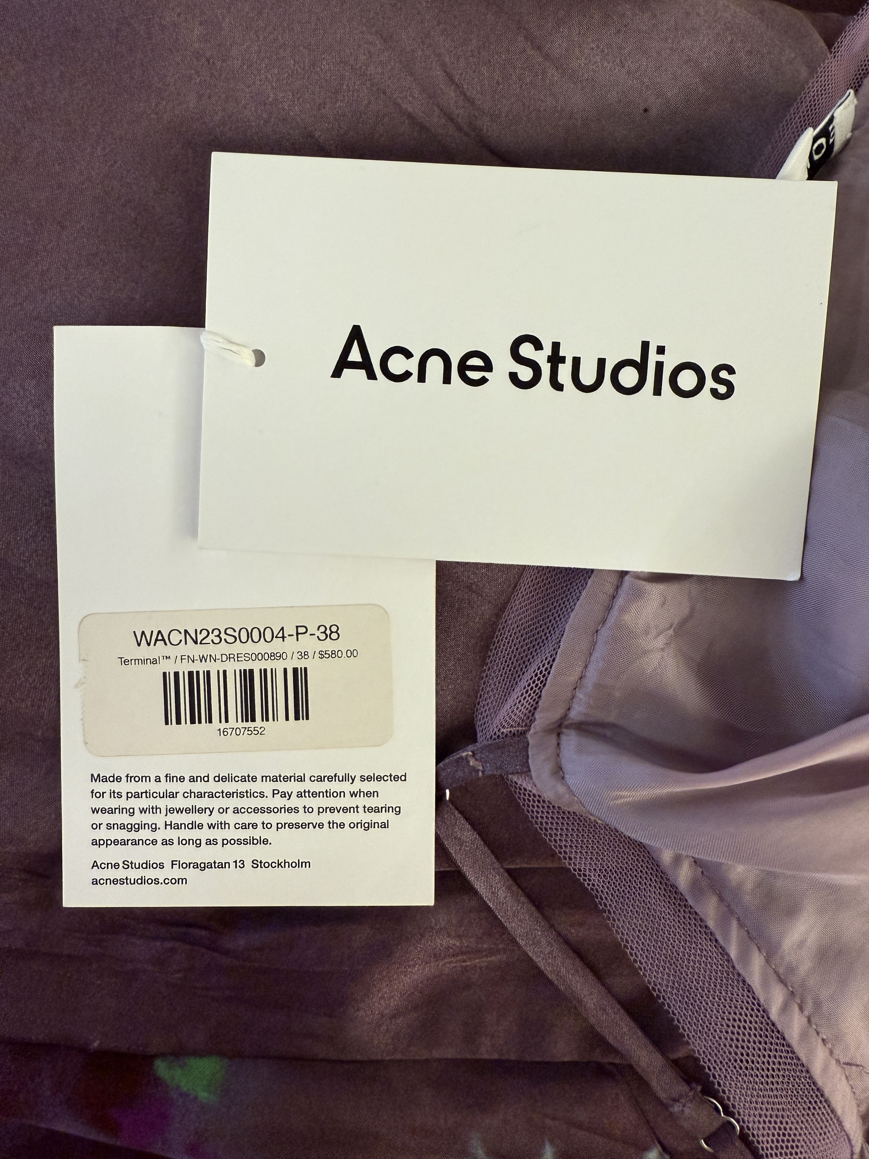 Acne Studios $580 Acne Studios Printed Slip Mini Dress Size M / US 6-8 / IT 42-44 - 9 Thumbnail