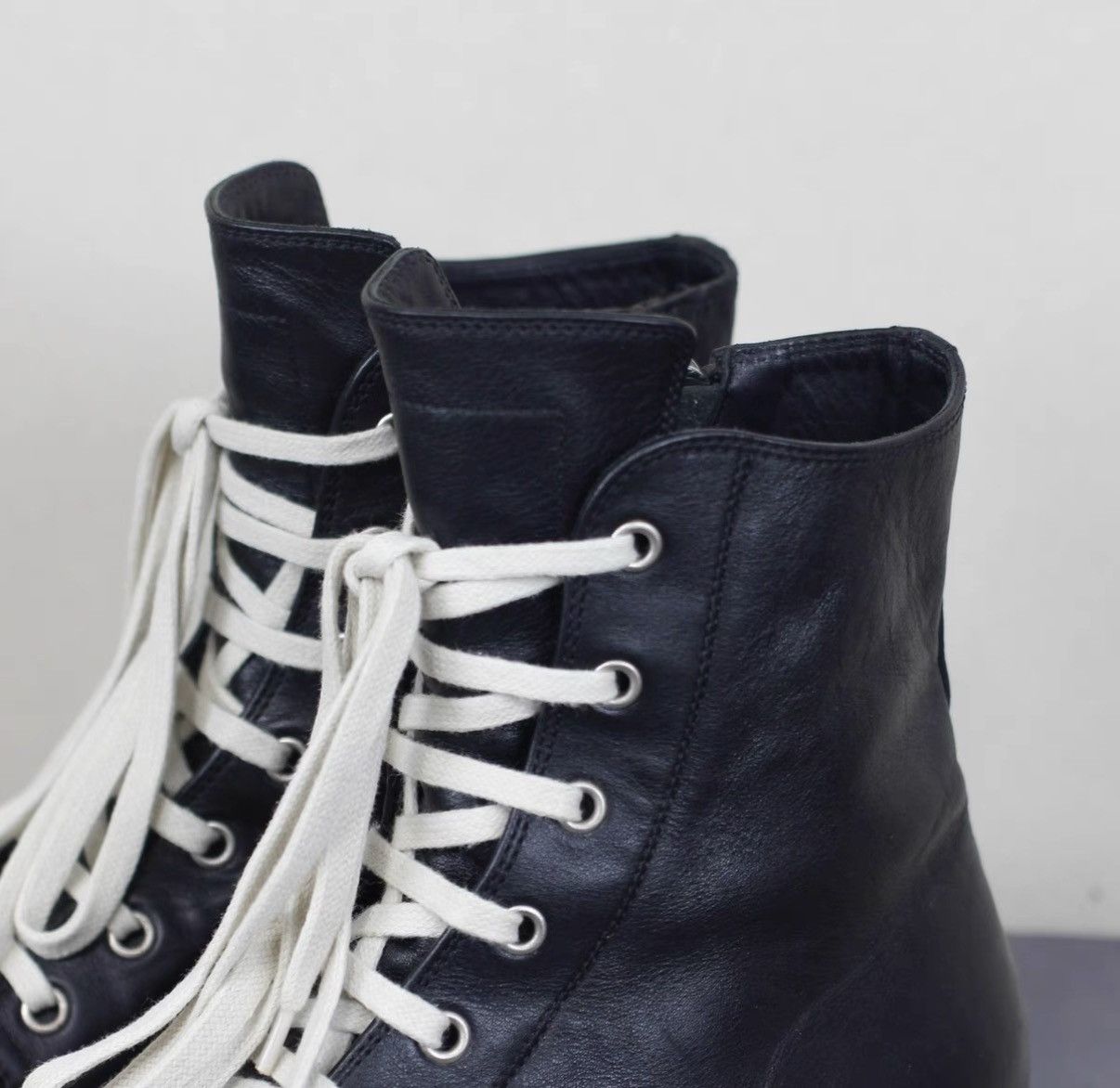 Rick Owens Rick Owens Leather Bubble Converse-Inspired Sneakers Size US 7 / EU 40 - 3 Thumbnail
