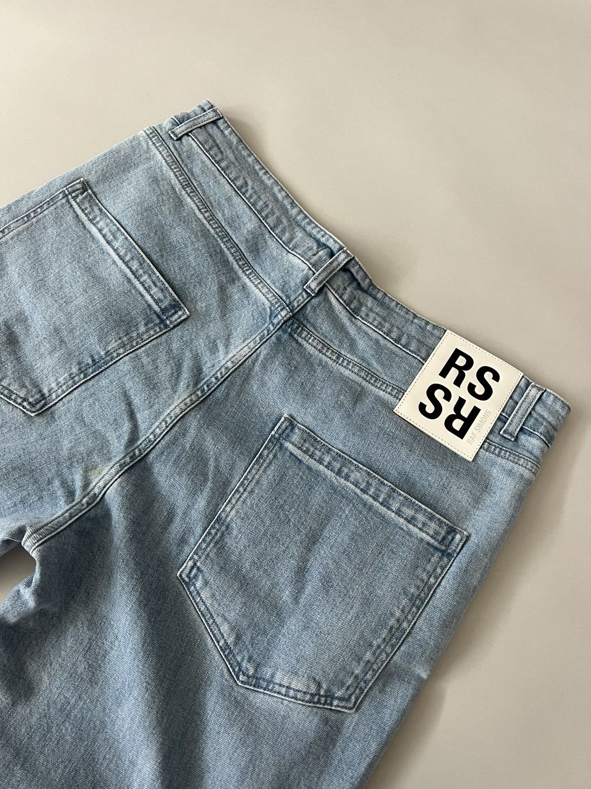 Raf Simons Raf Simons Blue Uneven Knee Patch Jeans Size US 32 / EU 48 - 6 Thumbnail