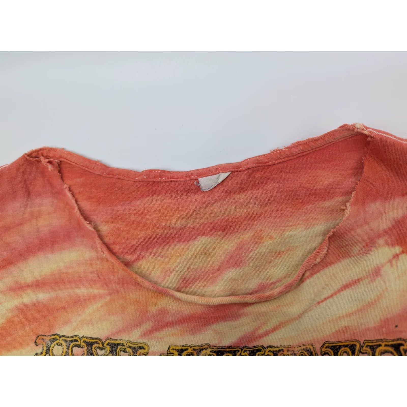 Vintage VINTAGE Wright’s Heavy Weight Jimi Hendrix T-Shirt Flying Eyeball Albert King Fillmore Winterland Sz L Orange Woman? Mens Size US L / EU 52-54 / 3 - 4 Thumbnail