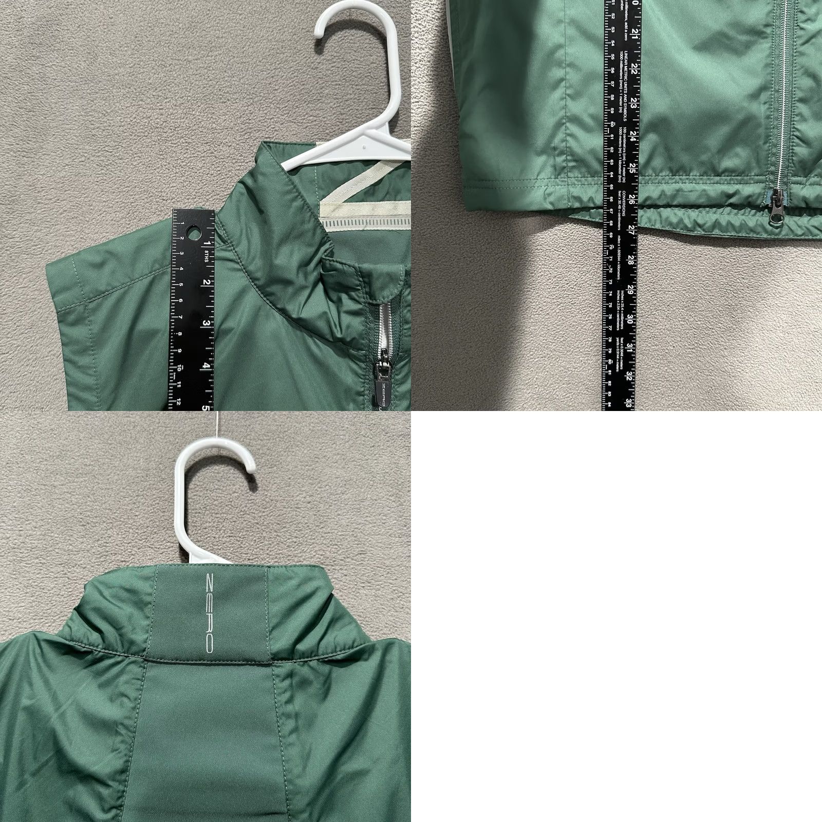 Vintage Zero Restriction Vest Mens S Green Windbreaker Windproof Pockets Reflective Zip Size US S / EU 44-46 / 1 - 9 Thumbnail