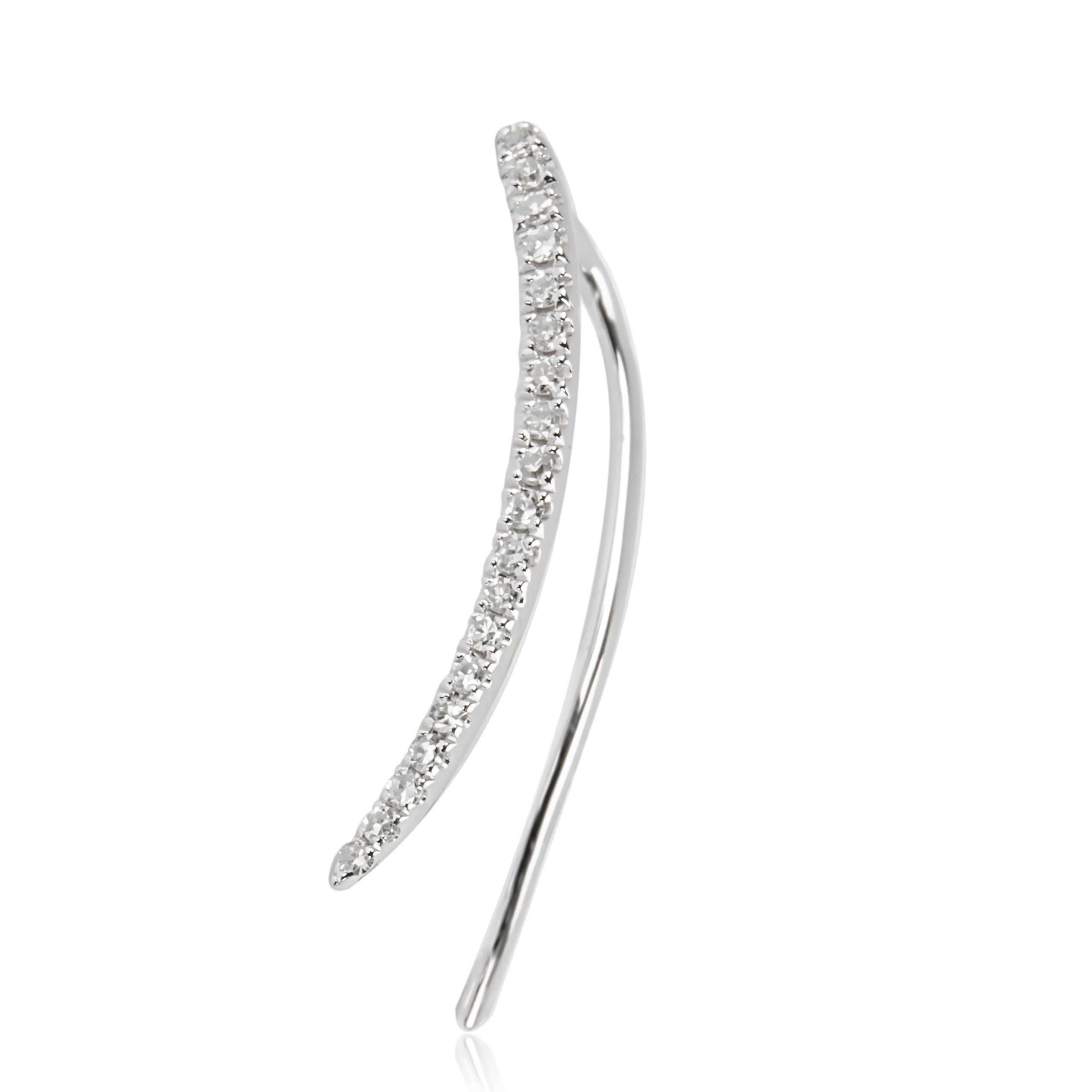 Other Anne Sisteron Right Side Lash Diamond Fashion Earring in 14K White Gold 0.04 CTW Size ONE SIZE - 1 Preview