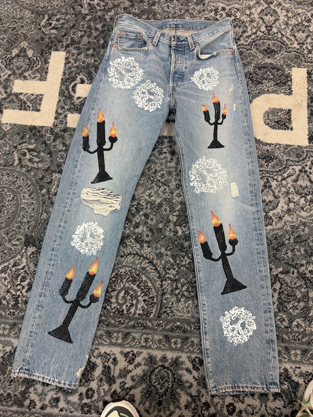 DENIM TEARS × Virgil Abloh Denim tears x Virgil abloh candle jeans Size US 30 / EU 46 - 1 Thumbnail