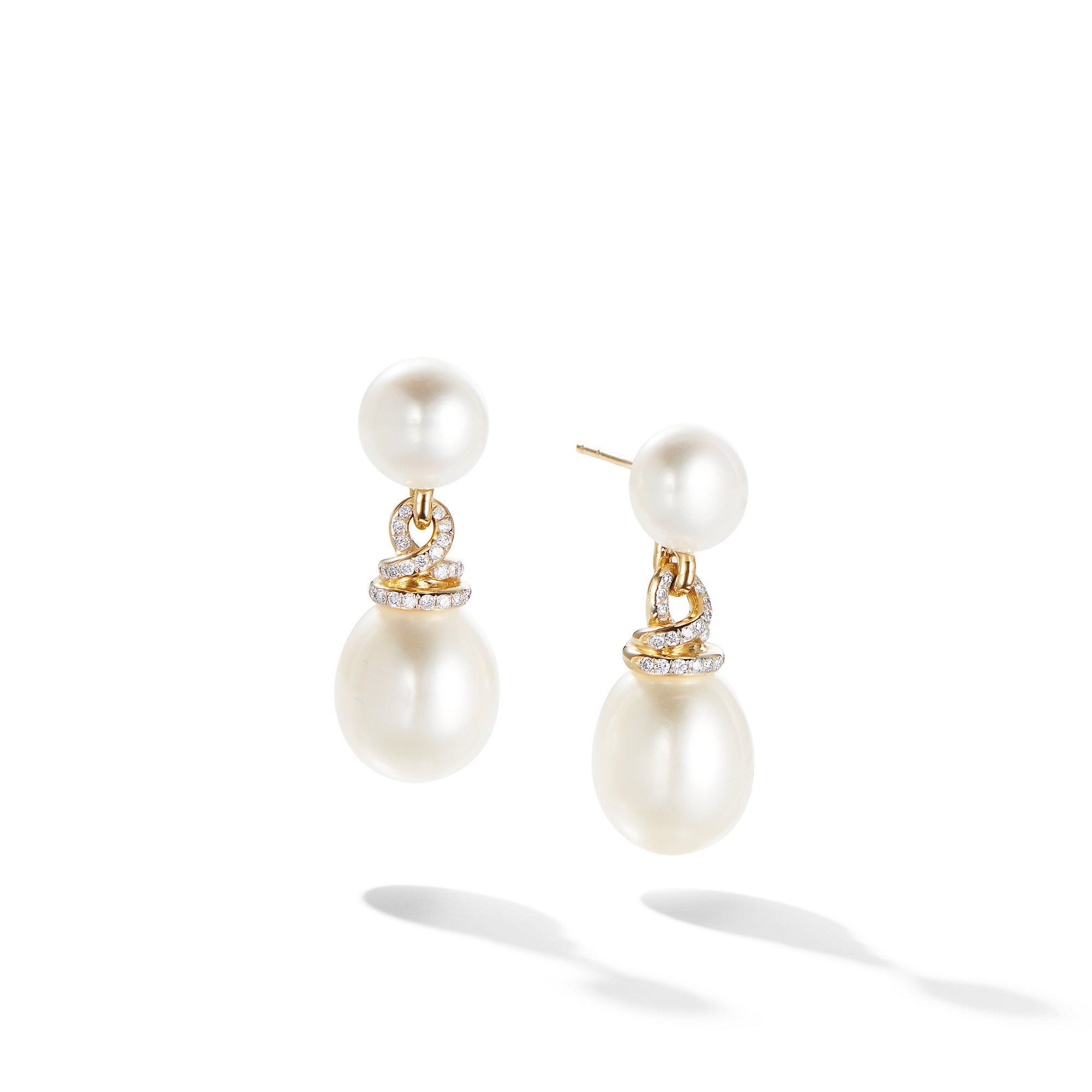 David Yurman o1w1db10325 Earrings in 18K Gold and Diamonds & 30mm Size ONE SIZE - 1 Preview