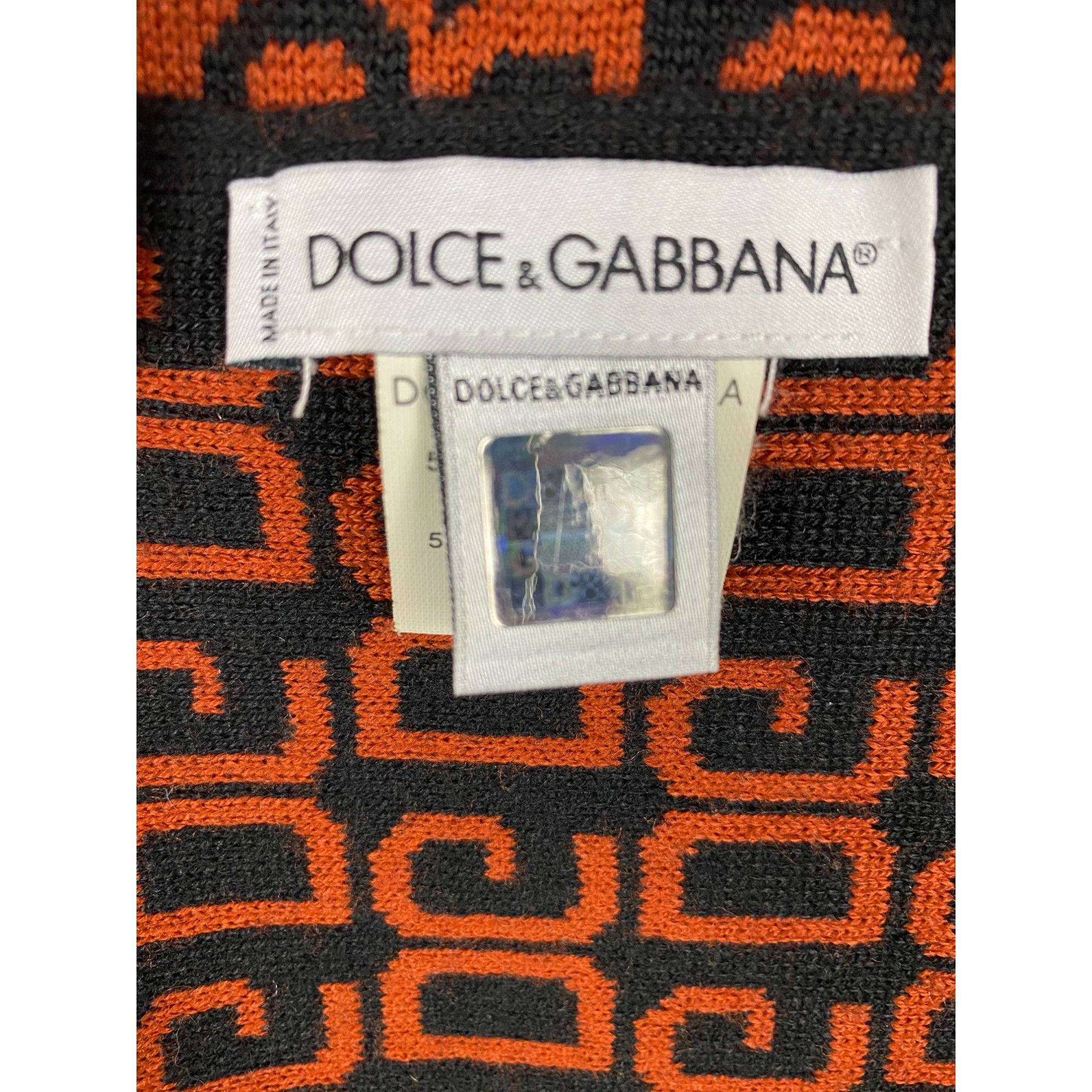 Dolce & Gabbana Dolce & Gabbana DG Monogam Wool/Acrylic Scarf Brown/Black Ma Size ONE SIZE - 3 Thumbnail