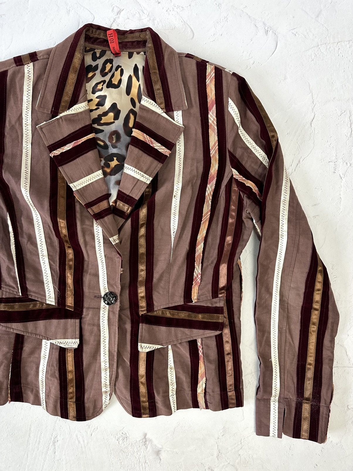 Beauty Beast × If Six Was Nine × Vintage Vintage Stripped Blazer Size M / US 6-8 / IT 42-44 - 3 Thumbnail
